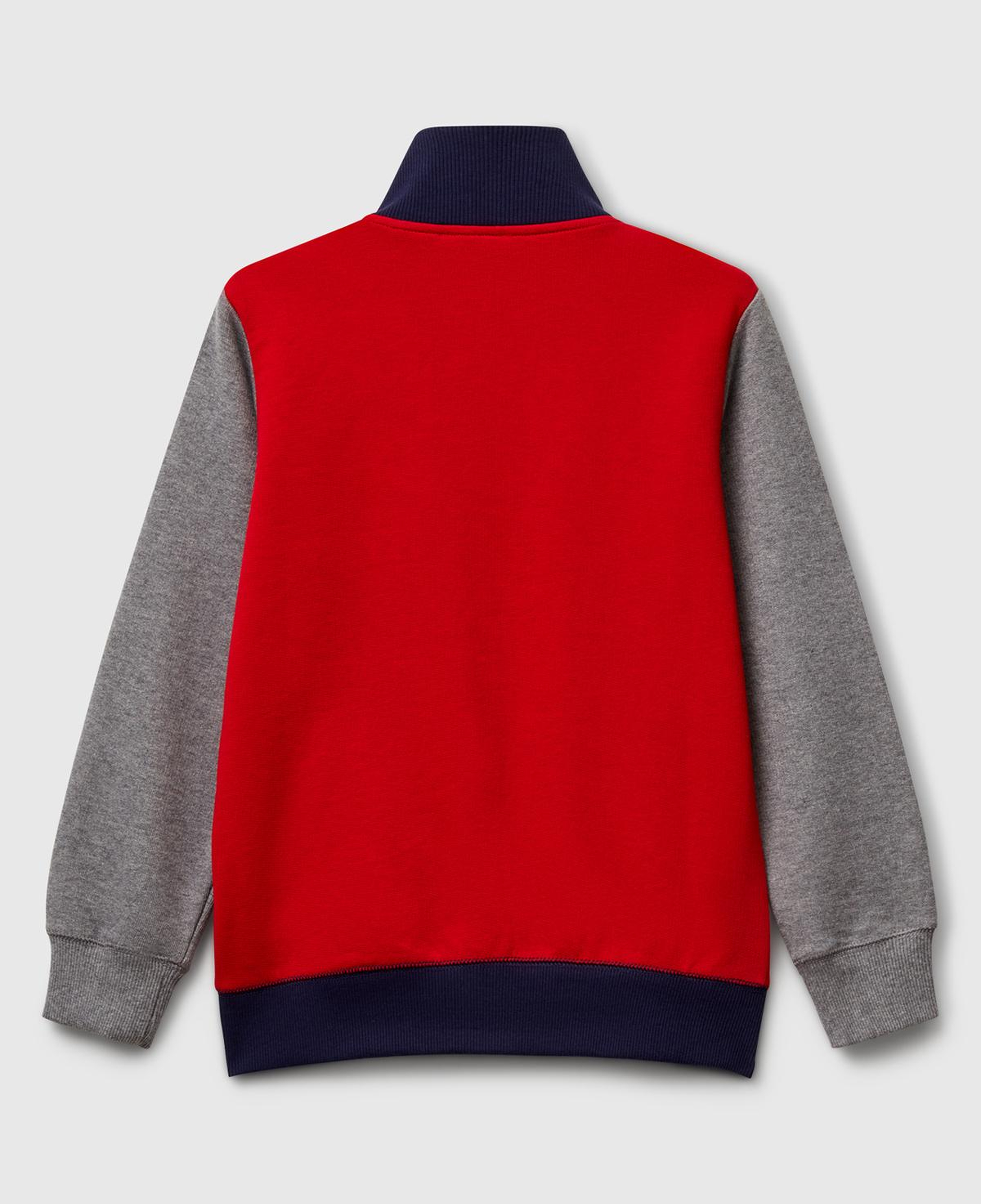 Erkek Çocuk Kırmızı-Gri Logolu Sweatshirt