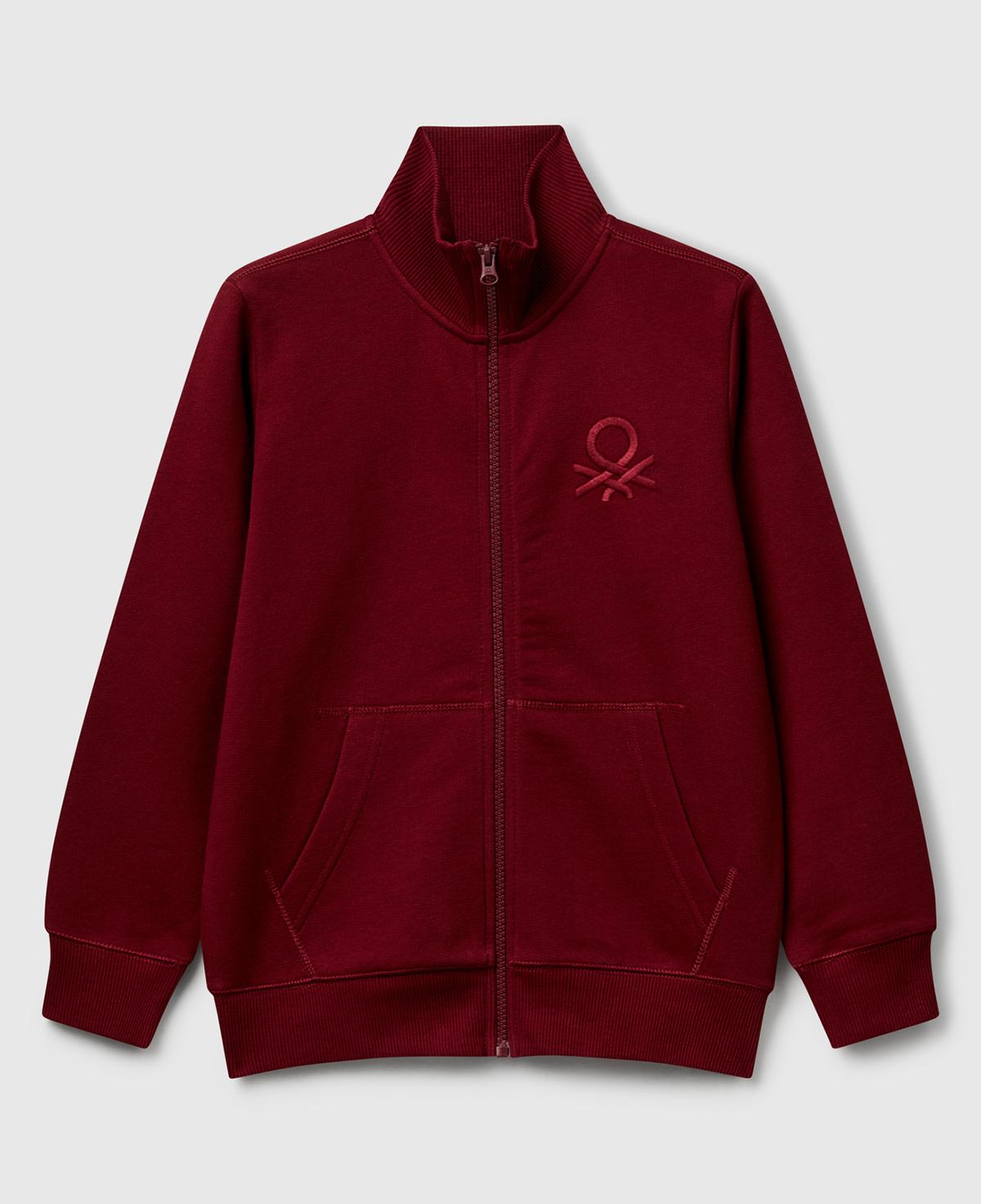 Erkek Çocuk Bordo Logolu Sweatshirt