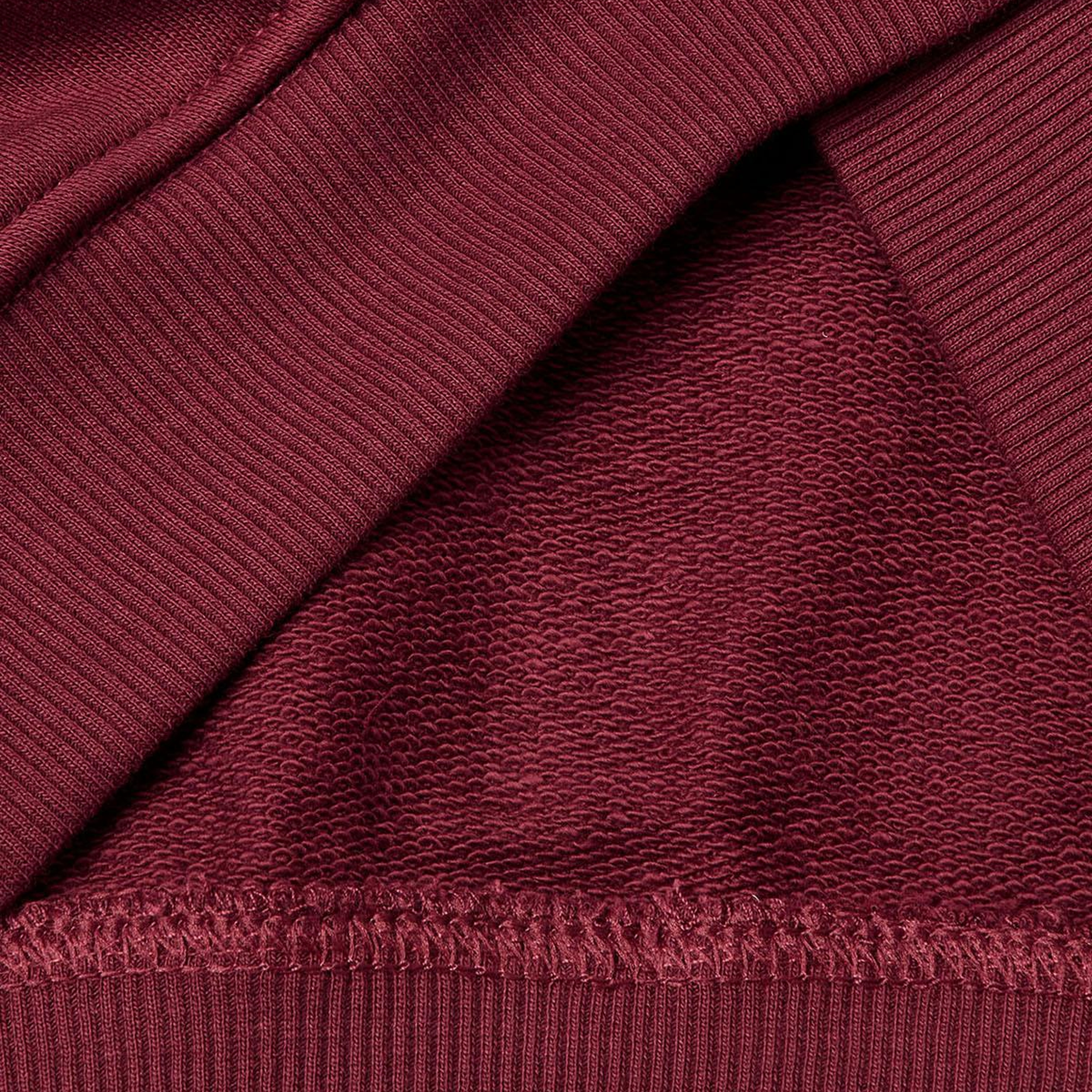 Erkek Çocuk Bordo Baskılı Önü Fermuarlı Kapüşonlu Oversize Sweatshirt