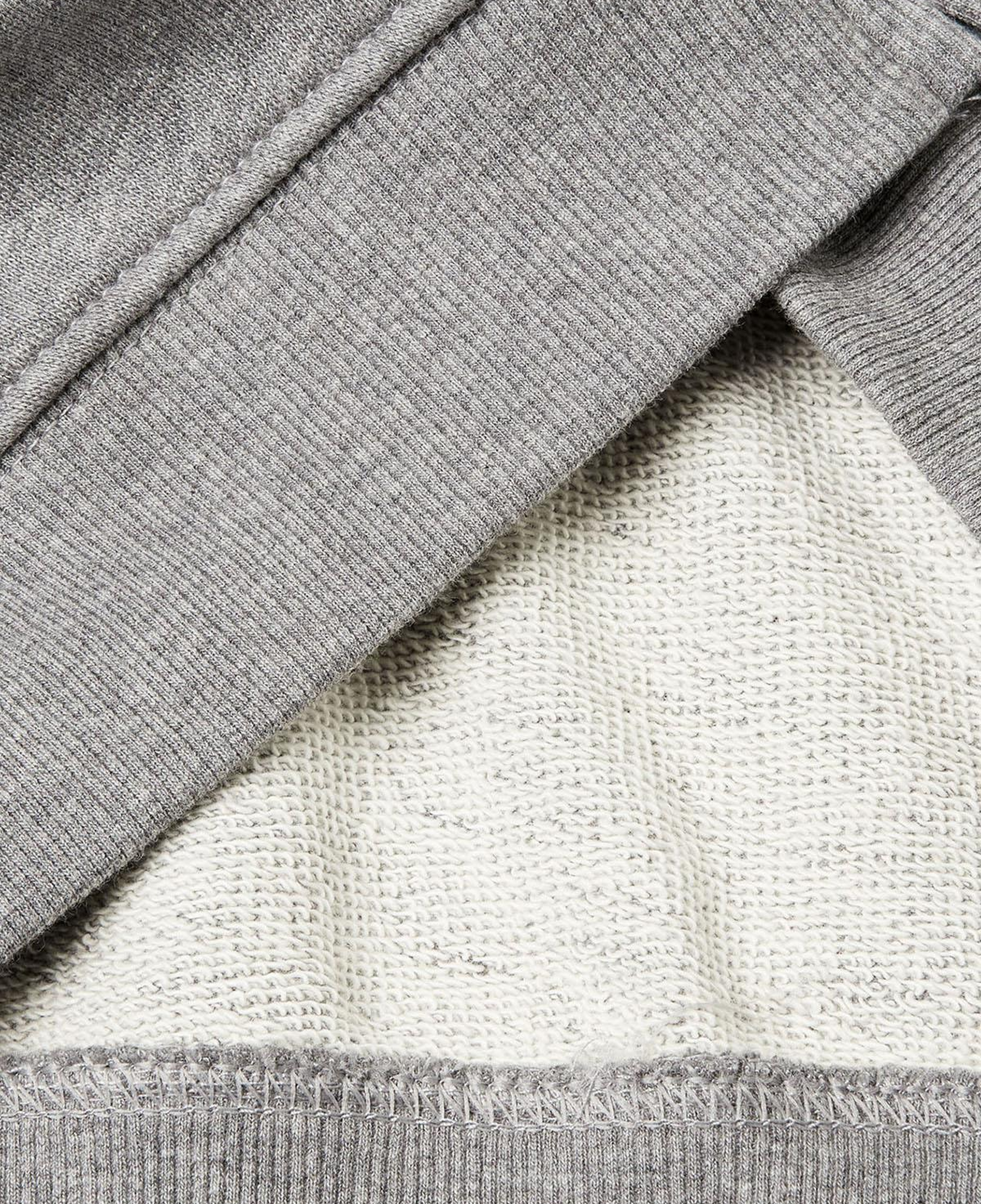 Erkek Çocuk Antrasit Melanj Baskılı Önü Fermuarlı Kapüşonlu Oversize Sweatshirt