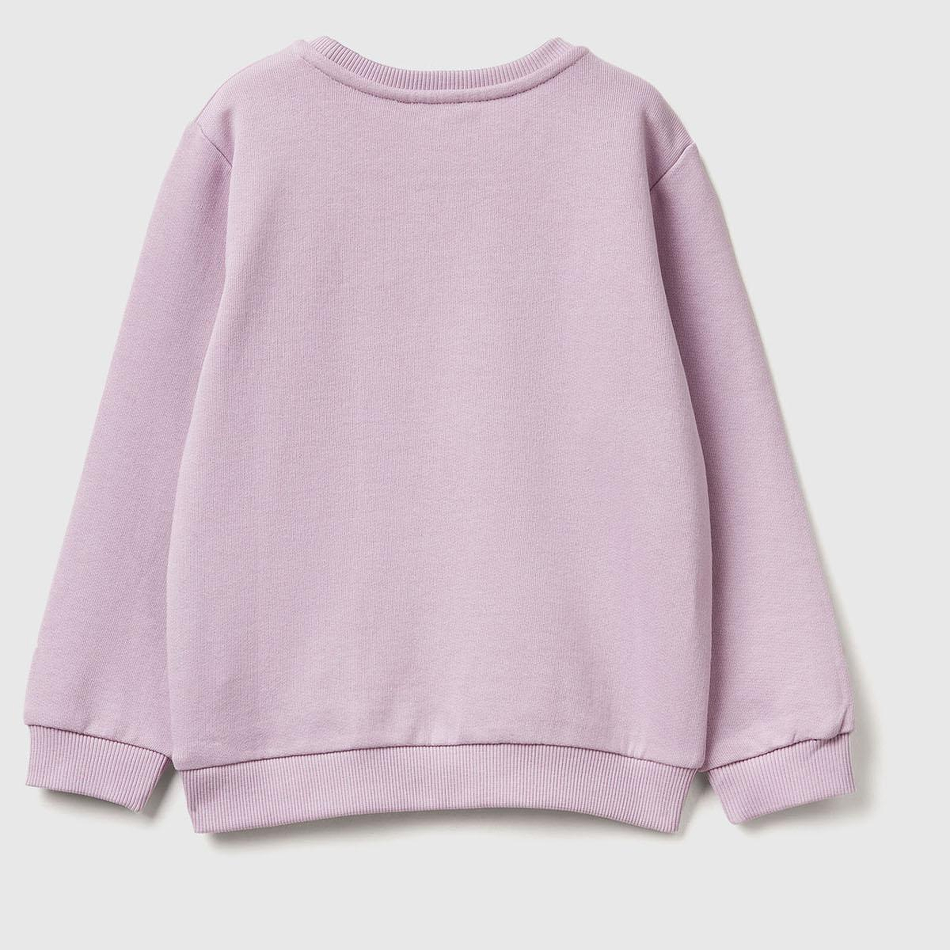 Kız Çocuk Lila Grafik Baskılı Ribanalı Regular Fit Sweatshirt