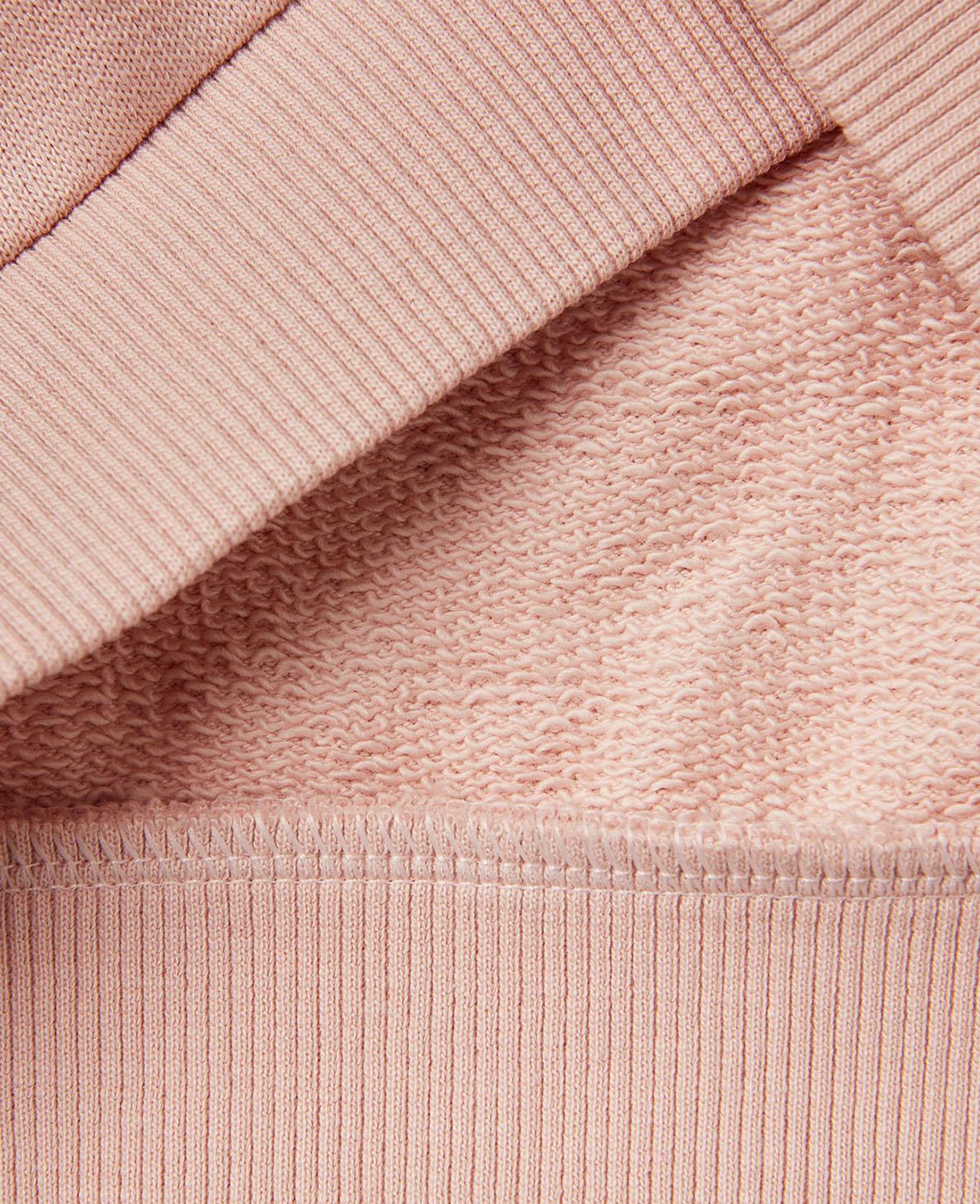 Kız Çocuk Toz Pembe Grafik Baskılı Ribanalı Regular Fit Sweatshirt