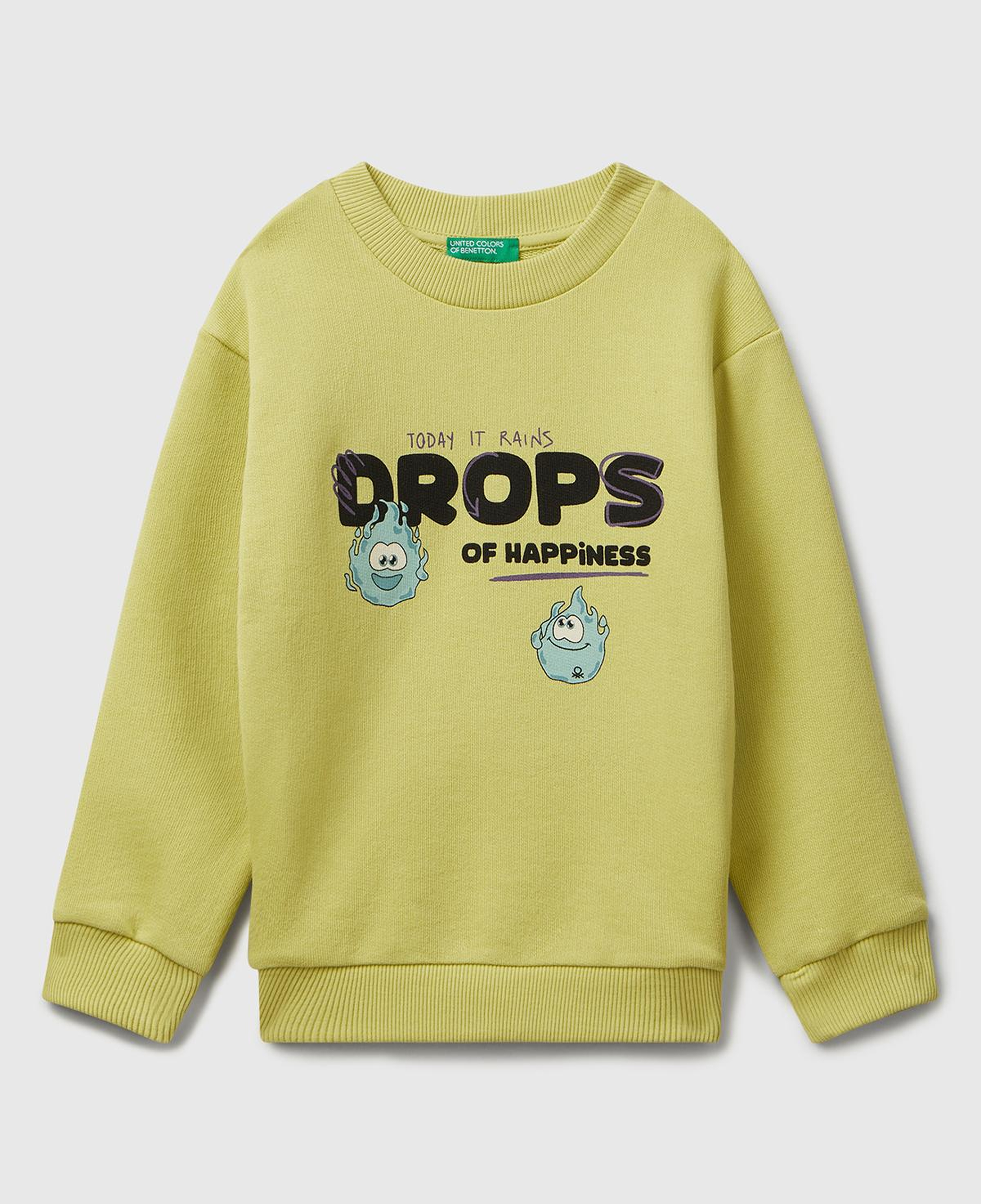 Erkek Çocuk Hardal Çok Renkli Baskılı Relaxed Fit Sweatshirt