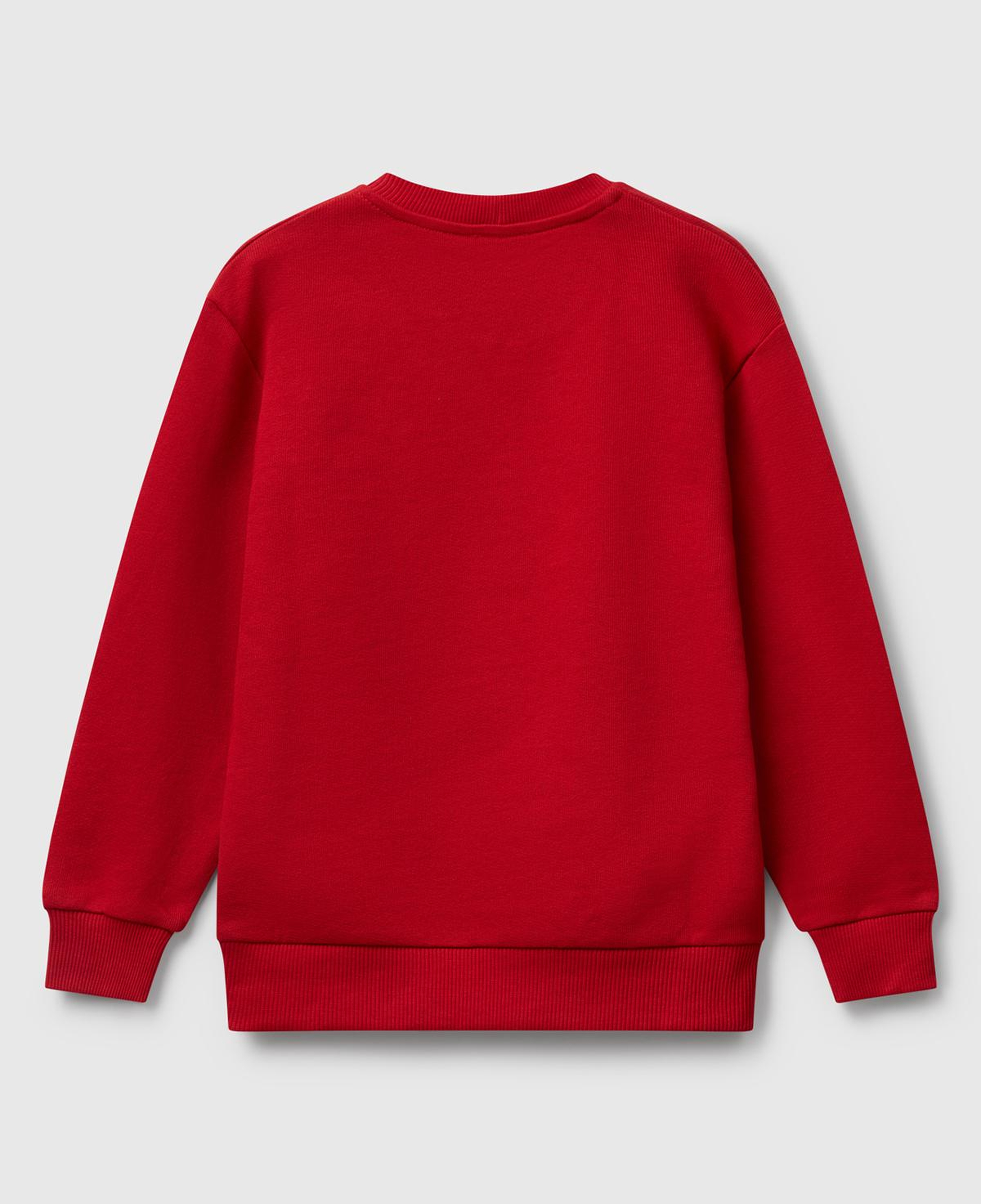 Erkek Çocuk Kırmızı Çok Renkli Baskılı Relaxed Fit Sweatshirt