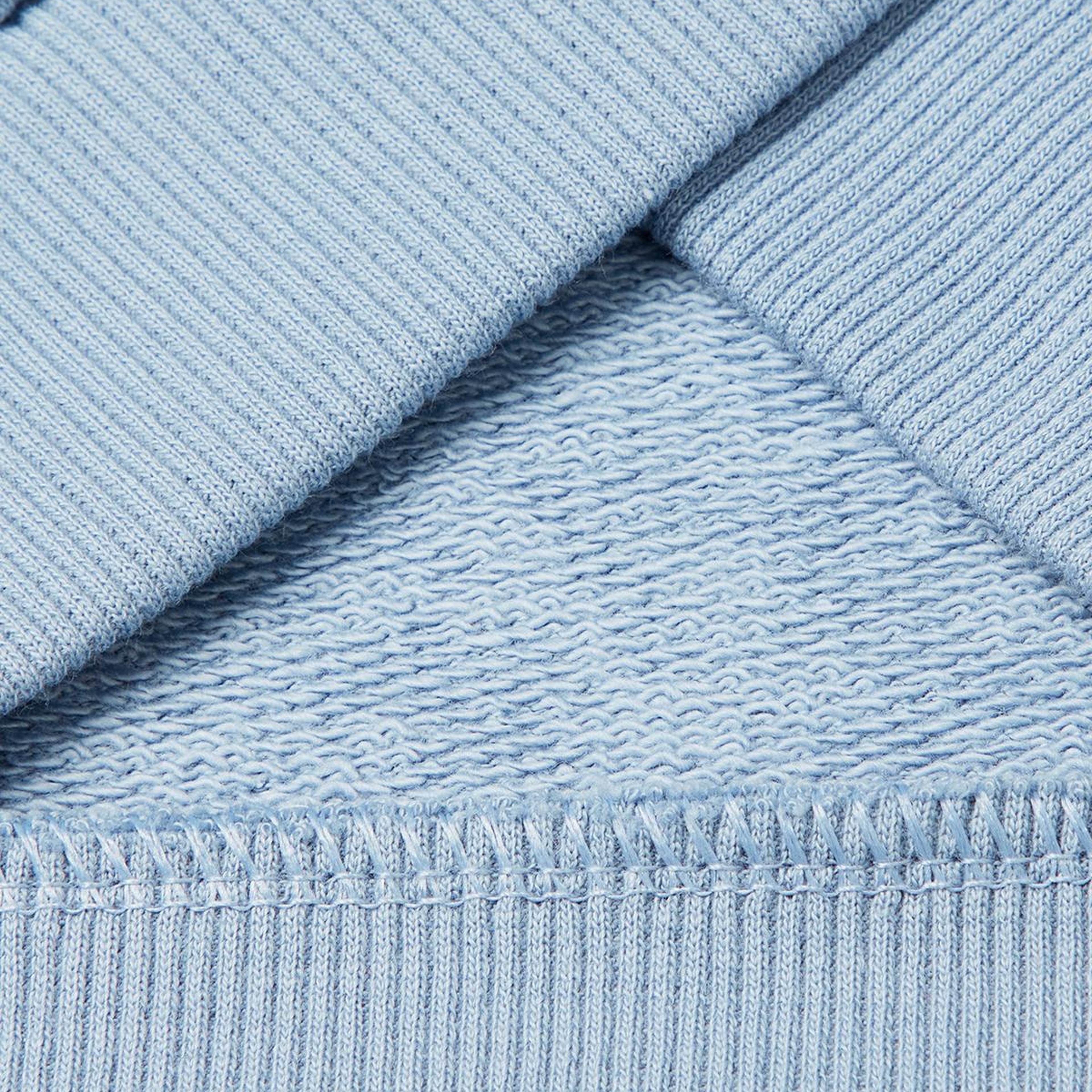 Erkek Çocuk Mavi Logo Detaylı Önü Fermuarlı Ribana Detaylı Sweatshirt