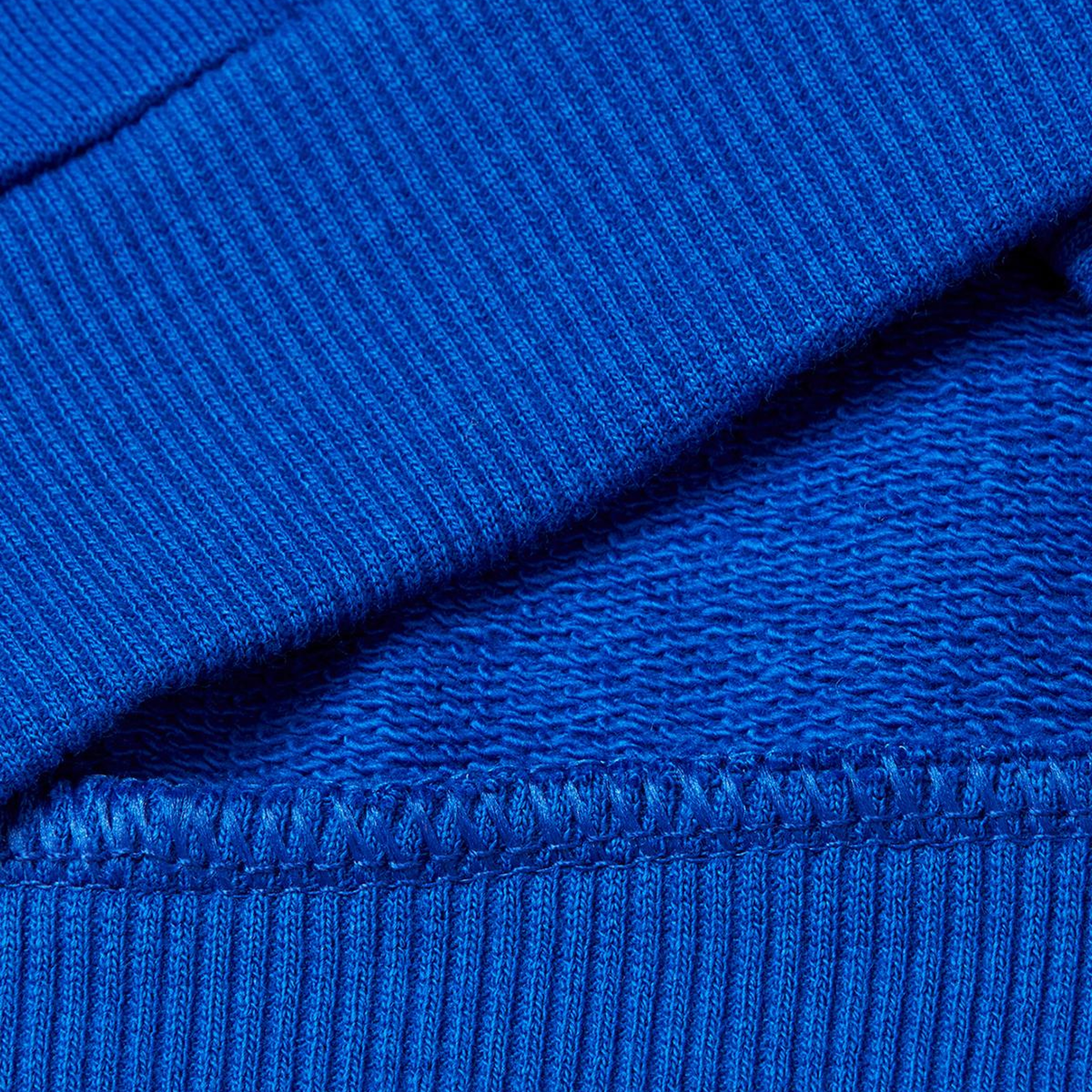 Erkek Çocuk Saks Mavisi Logo Detaylı Önü Fermuarlı Ribana Detaylı Sweatshirt