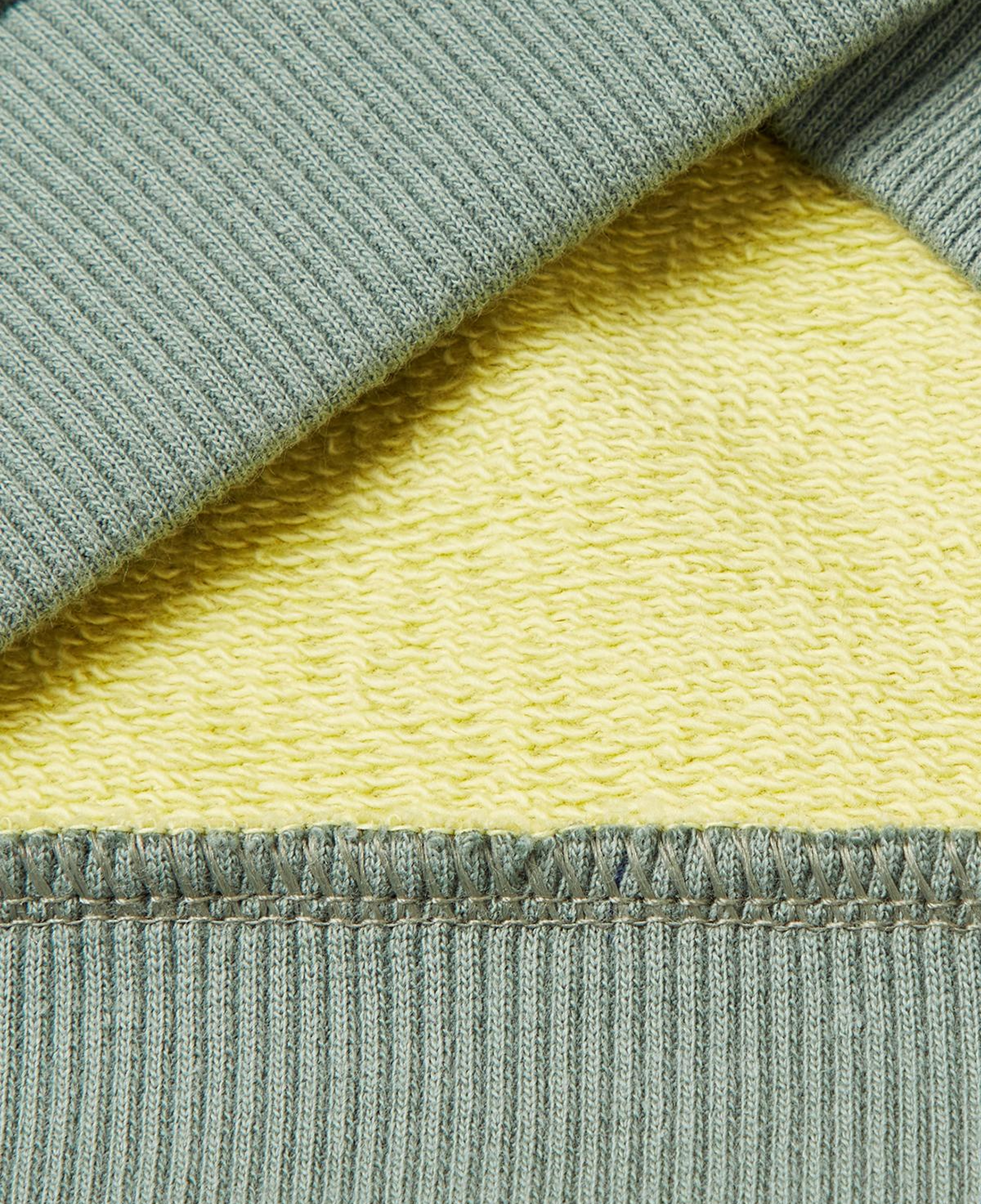 Erkek Çocuk Sarı-Gri Logo Detaylı Önü Fermuarlı Ribana Detaylı Sweatshirt