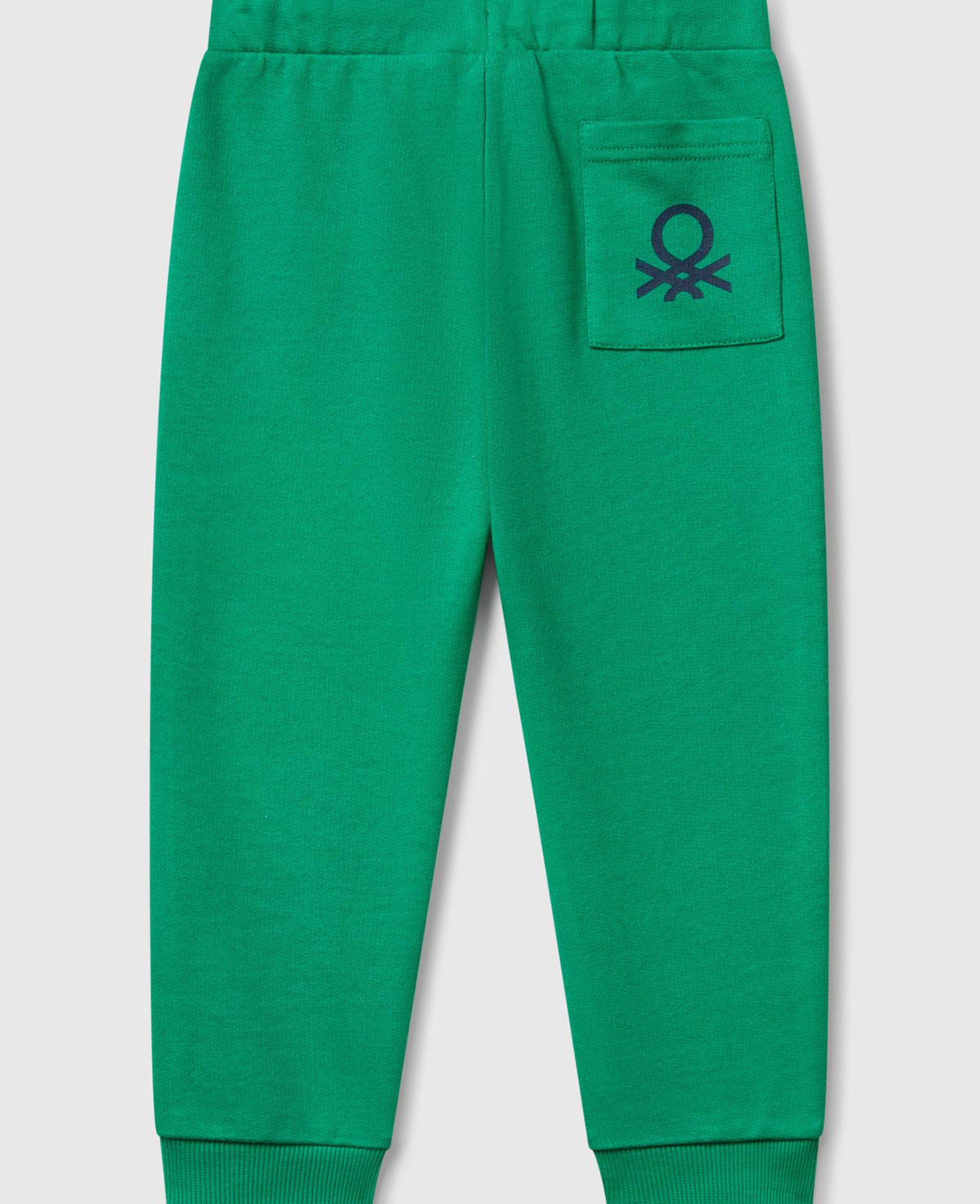 Erkek Çocuk Yeşil Arka Cebi Logo Eşofman Altı