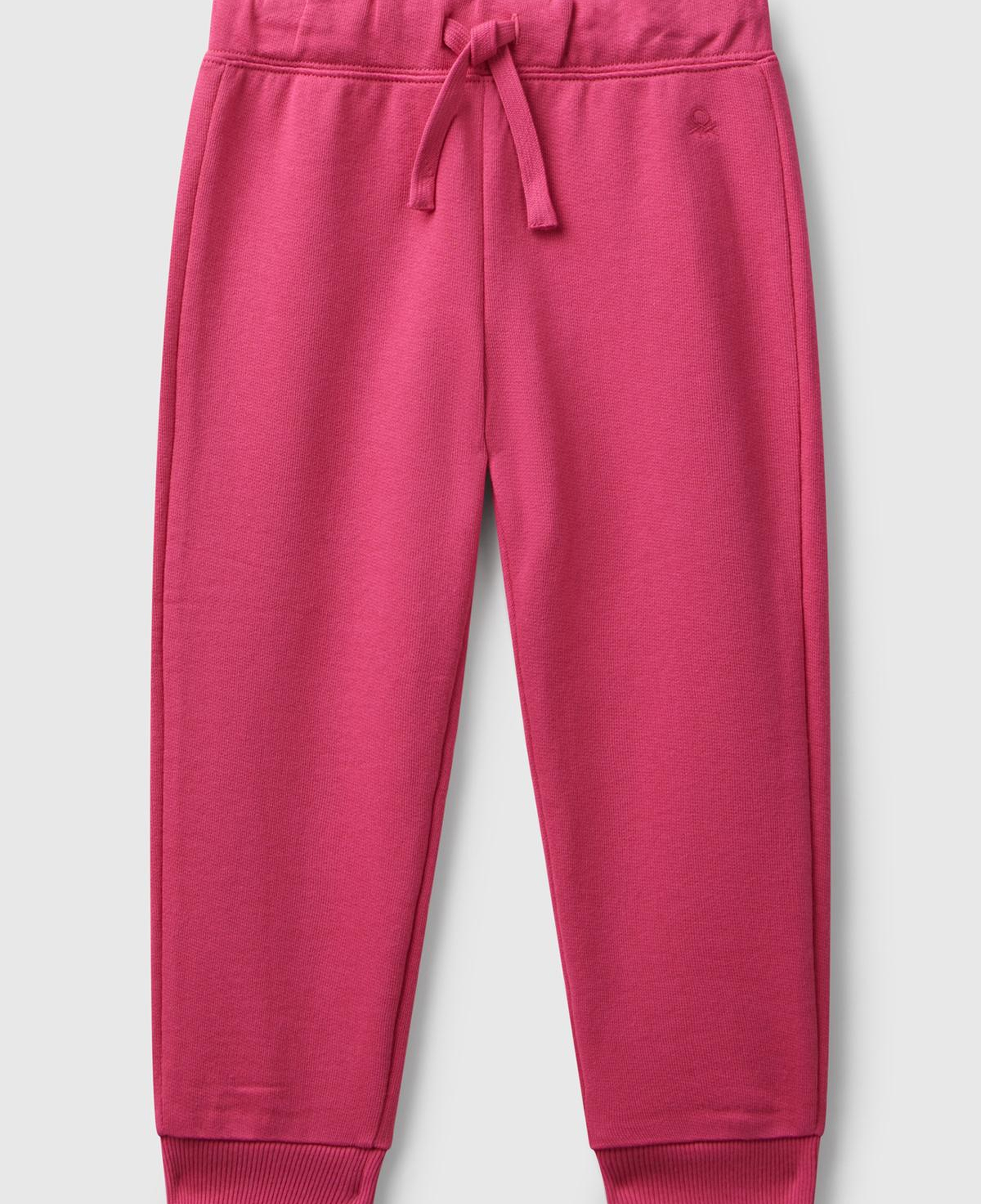 Kız Çocuk Pembe Logo İşlemeli Eşofman Altı