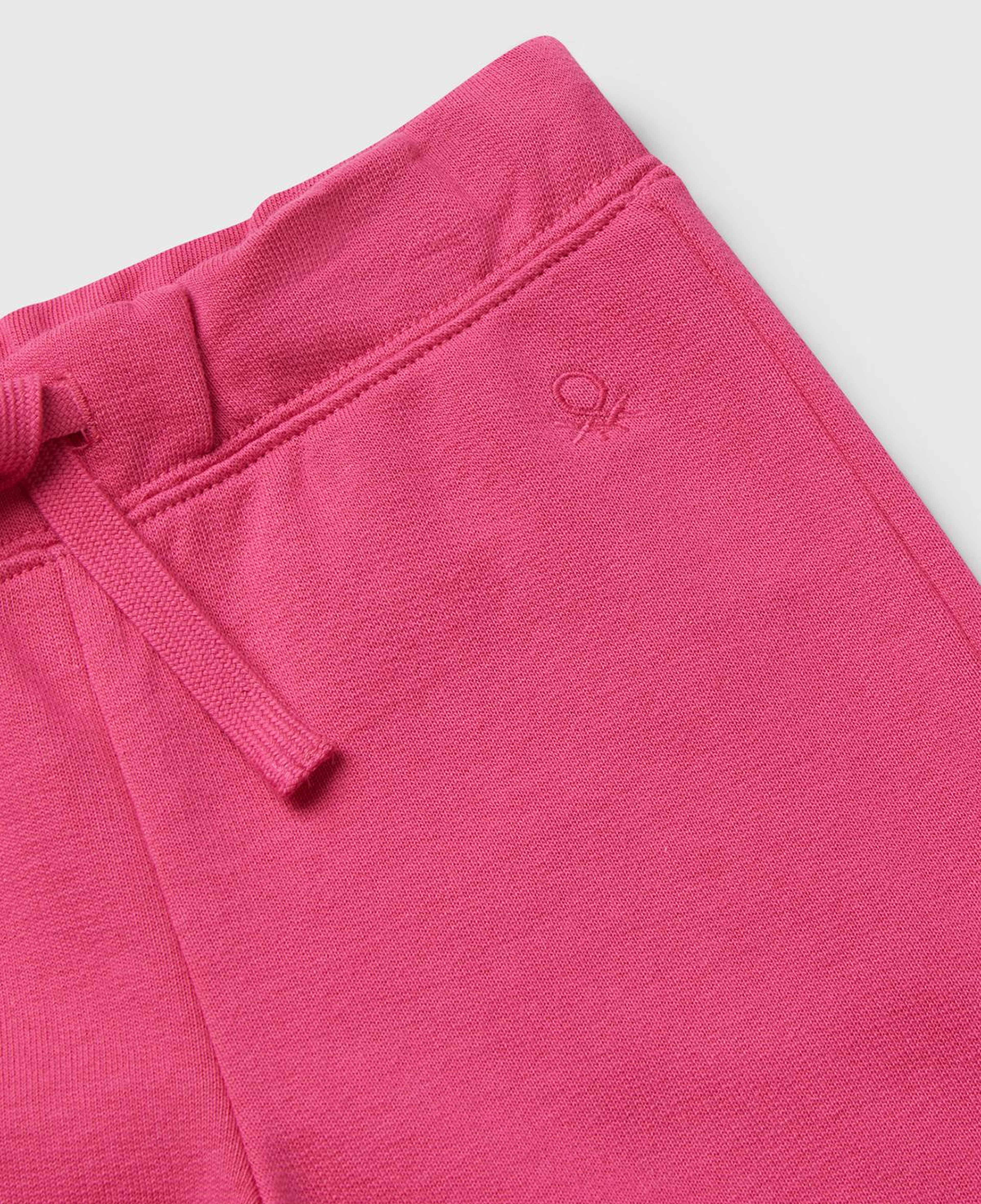 Kız Çocuk Pembe Logo İşlemeli Eşofman Altı