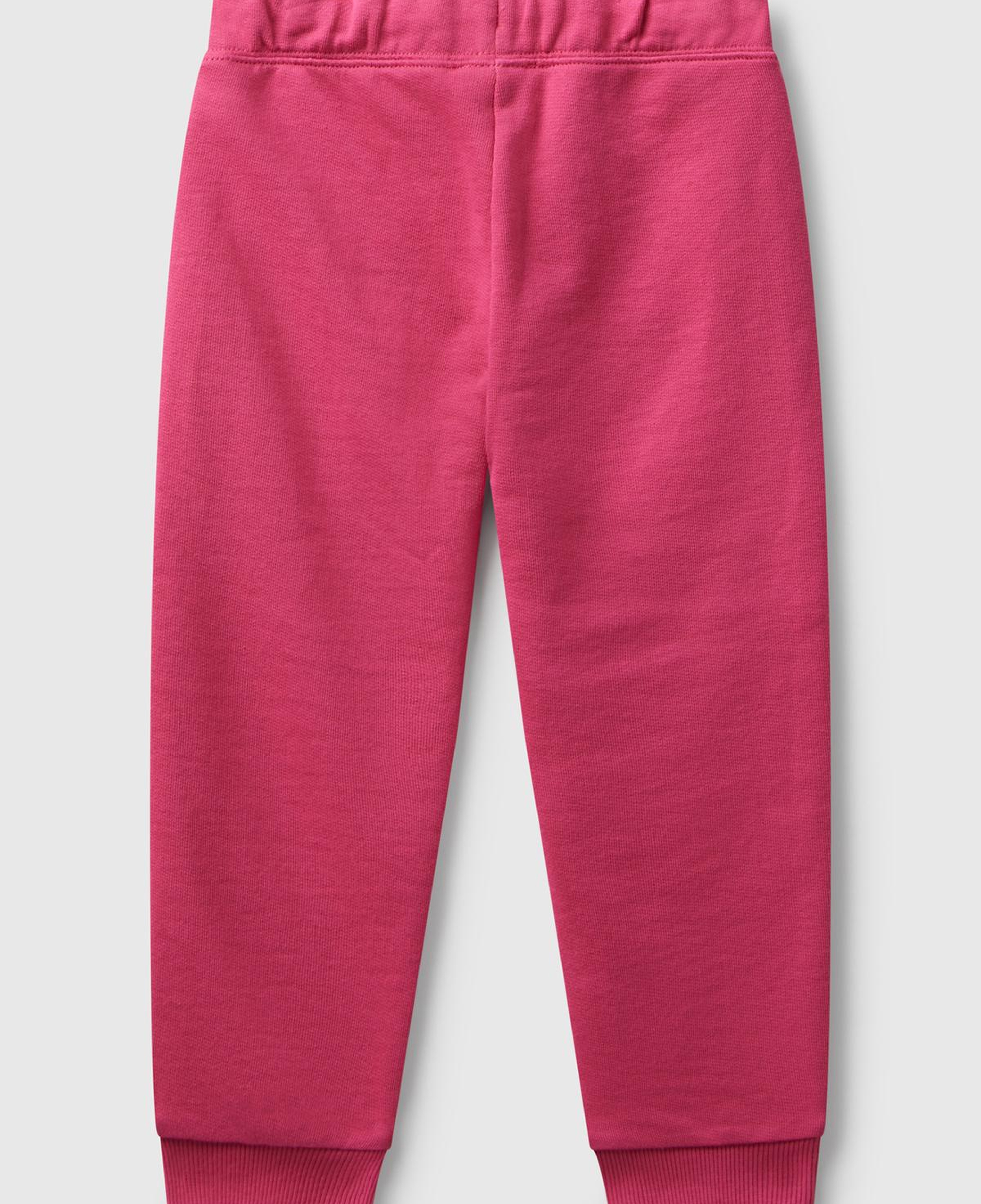 Kız Çocuk Pembe Logo İşlemeli Eşofman Altı