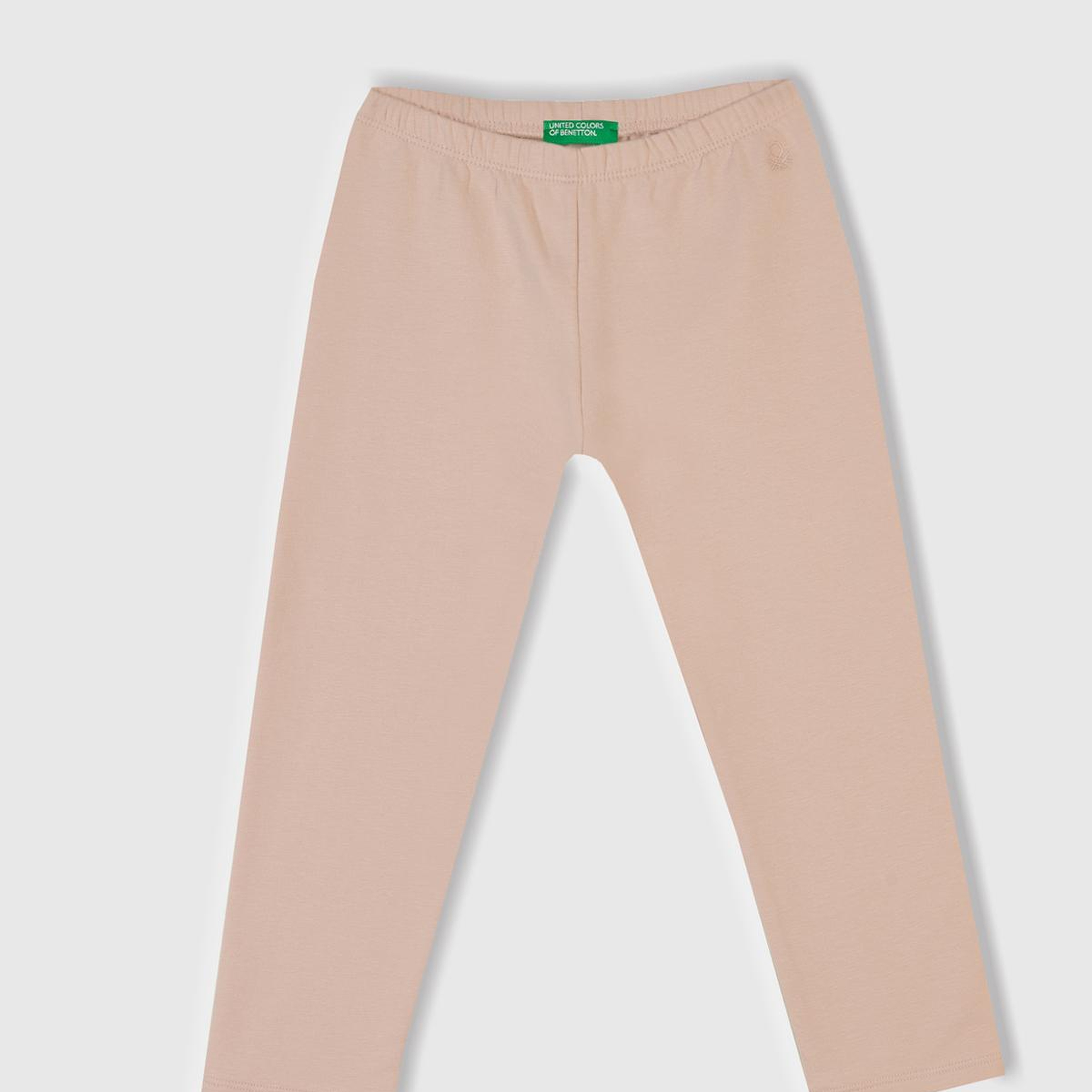 Kız Çocuk Toz Pembe Beli Logo İşlemeli Regular Fit Tayt