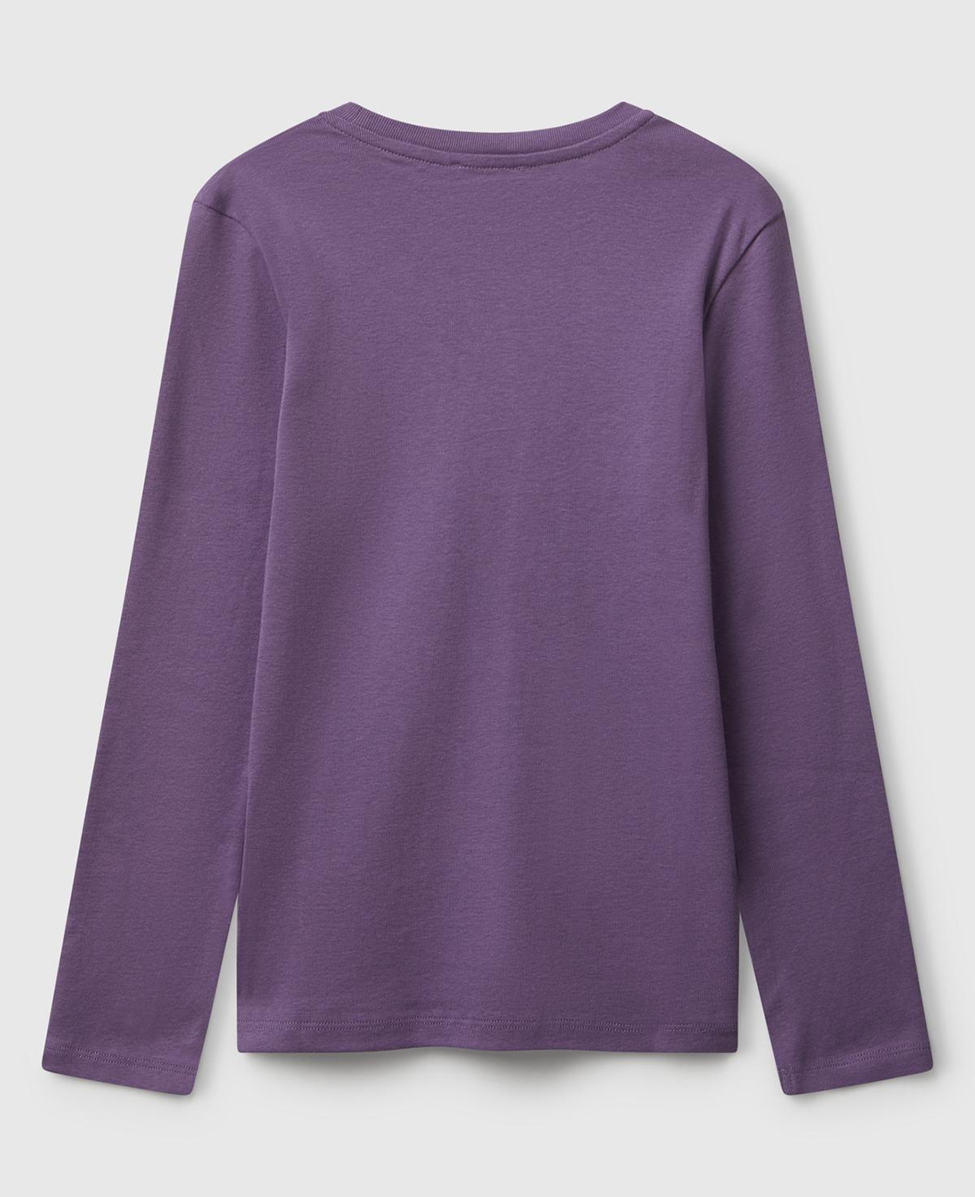 Erkek Çocuk Ekru Kabarık Baskılı Bisiklet Yaka Uzun Kollu T-shirt