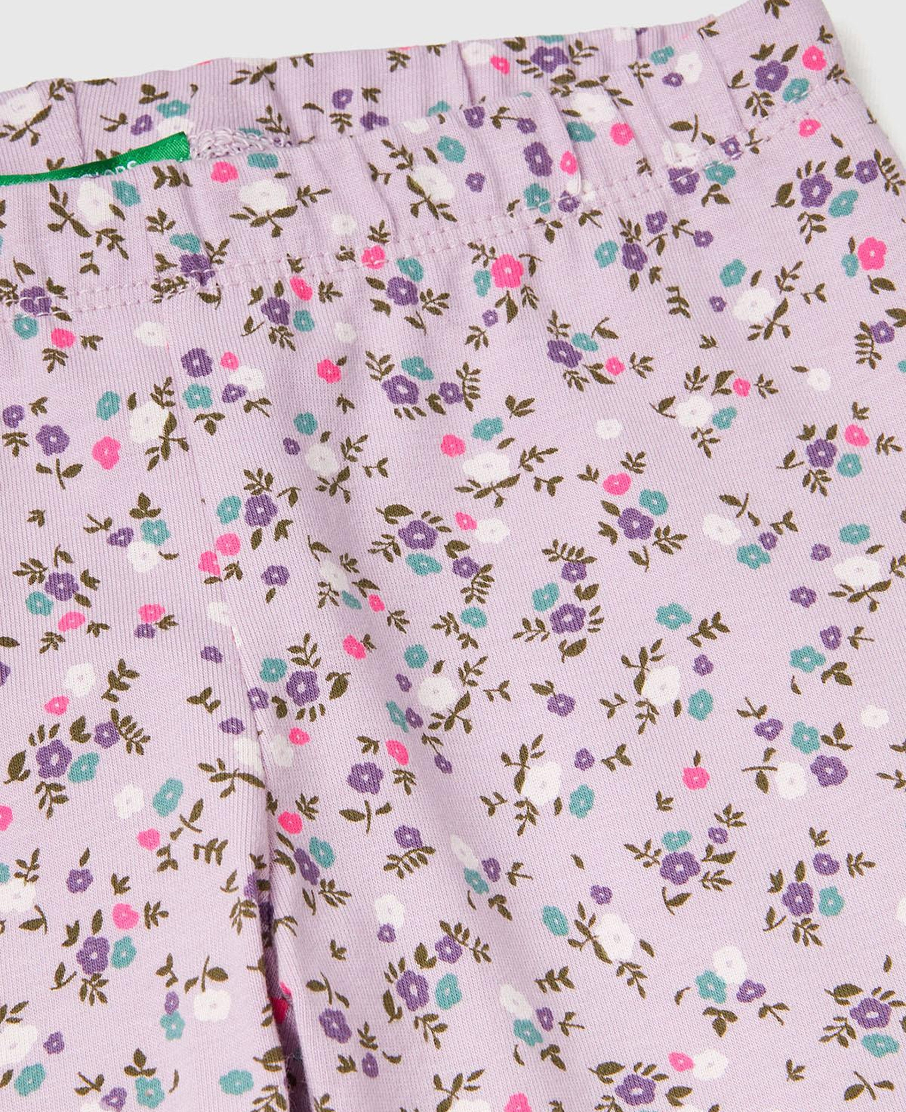 Kız Çocuk Lila Tamamı Baskılı Slim Fit Tayt
