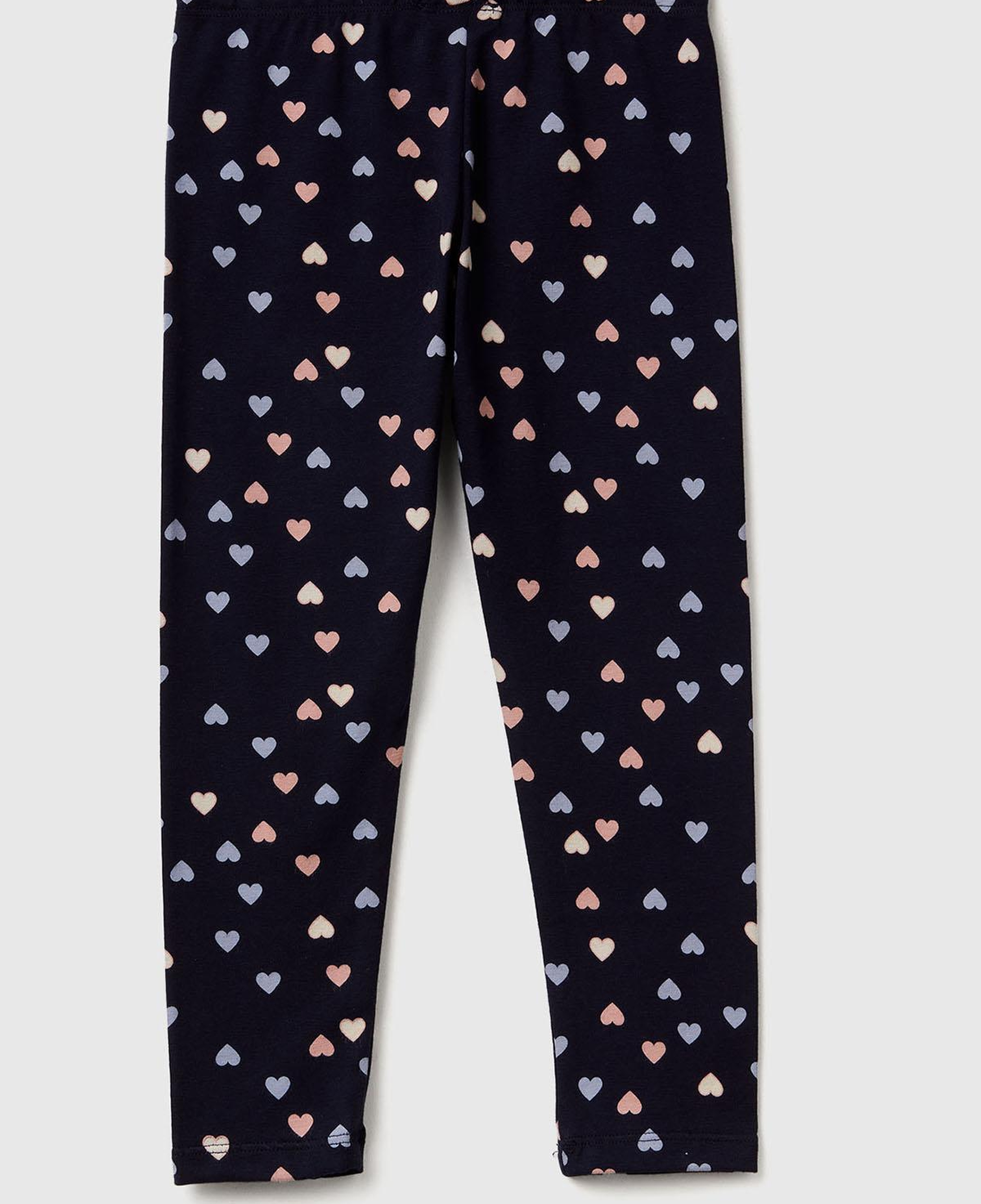 Kız Çocuk Toz Pembe Tamamı Baskılı Slim Fit Tayt