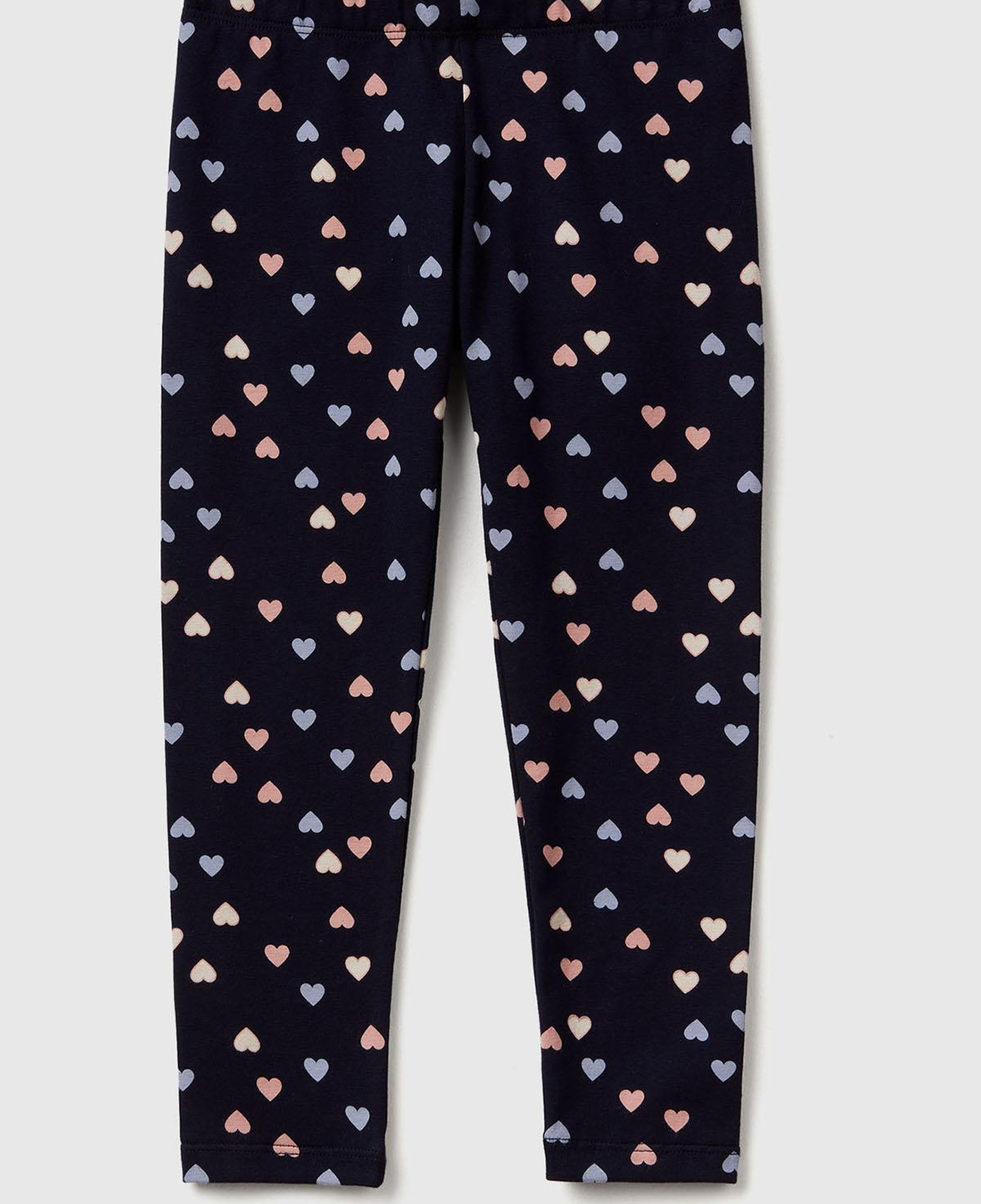 Kız Çocuk Toz Pembe Tamamı Baskılı Slim Fit Tayt