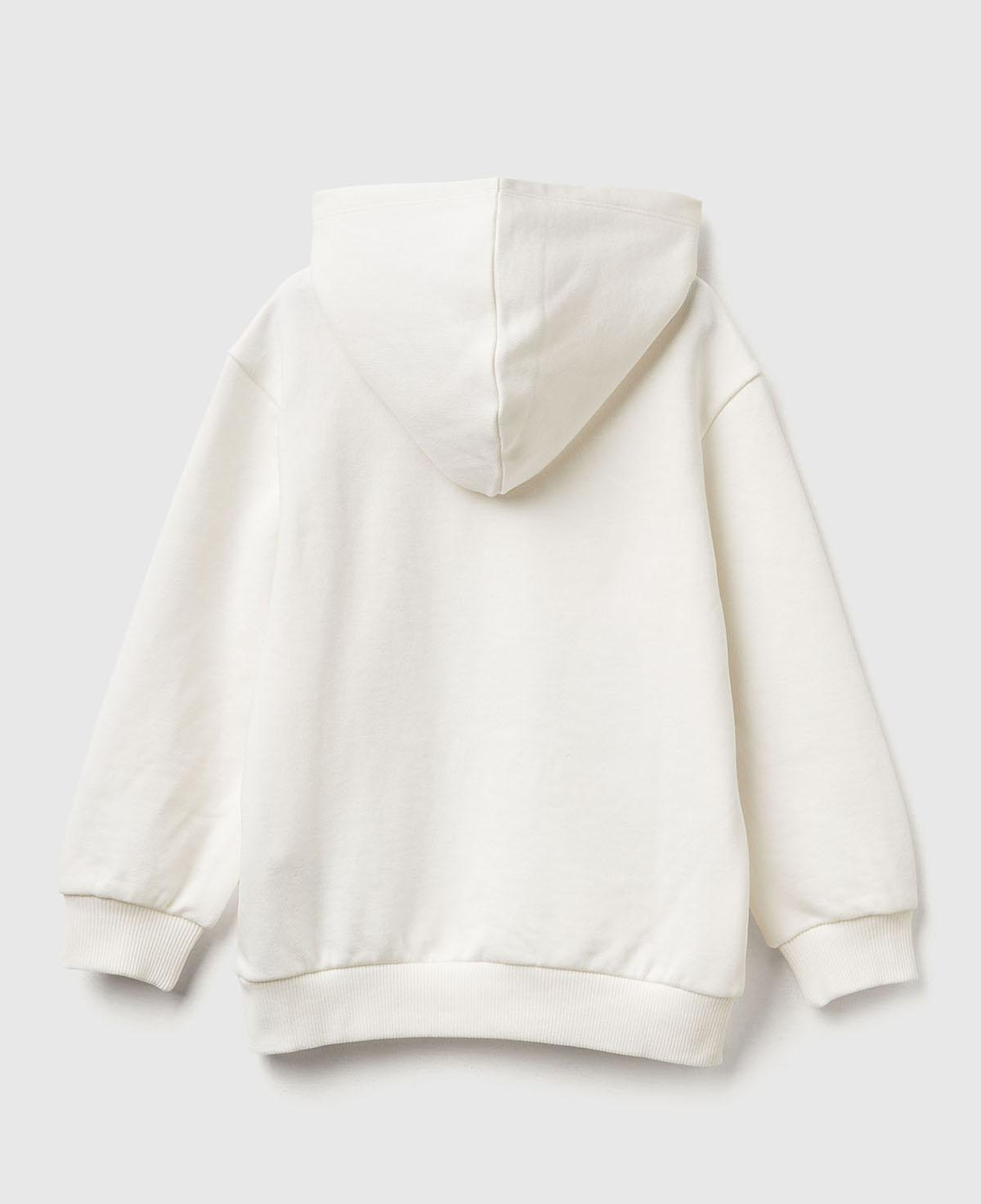 Erkek Çocuk Ekru Batwheels Baskılı Logo Etiketli Nervürlü Kapüşonlu  Sweatshirt