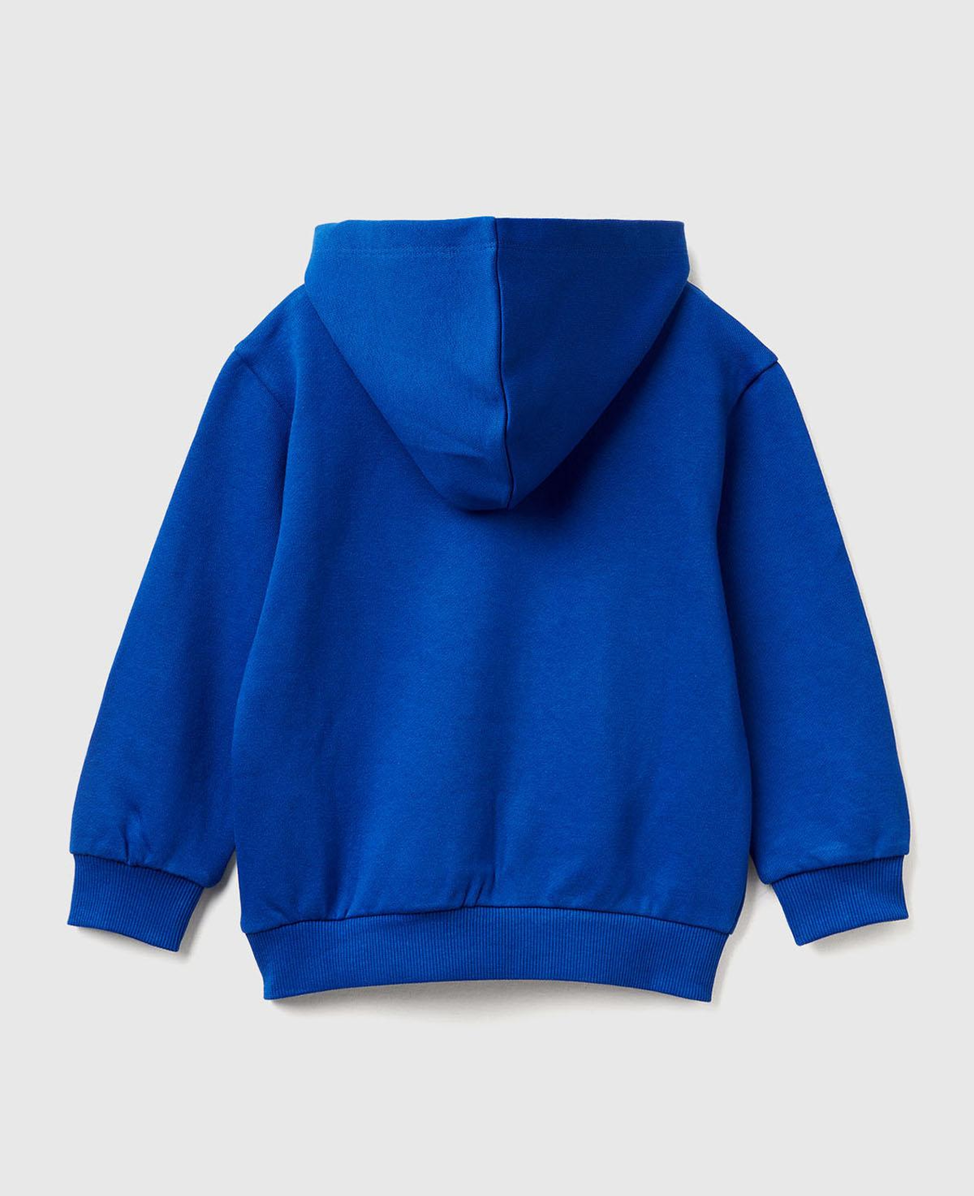 Erkek Çocuk Saks Mavisi Batwheels Baskılı Logo Etiketli Nervürlü Kapüşonlu  Sweatshirt