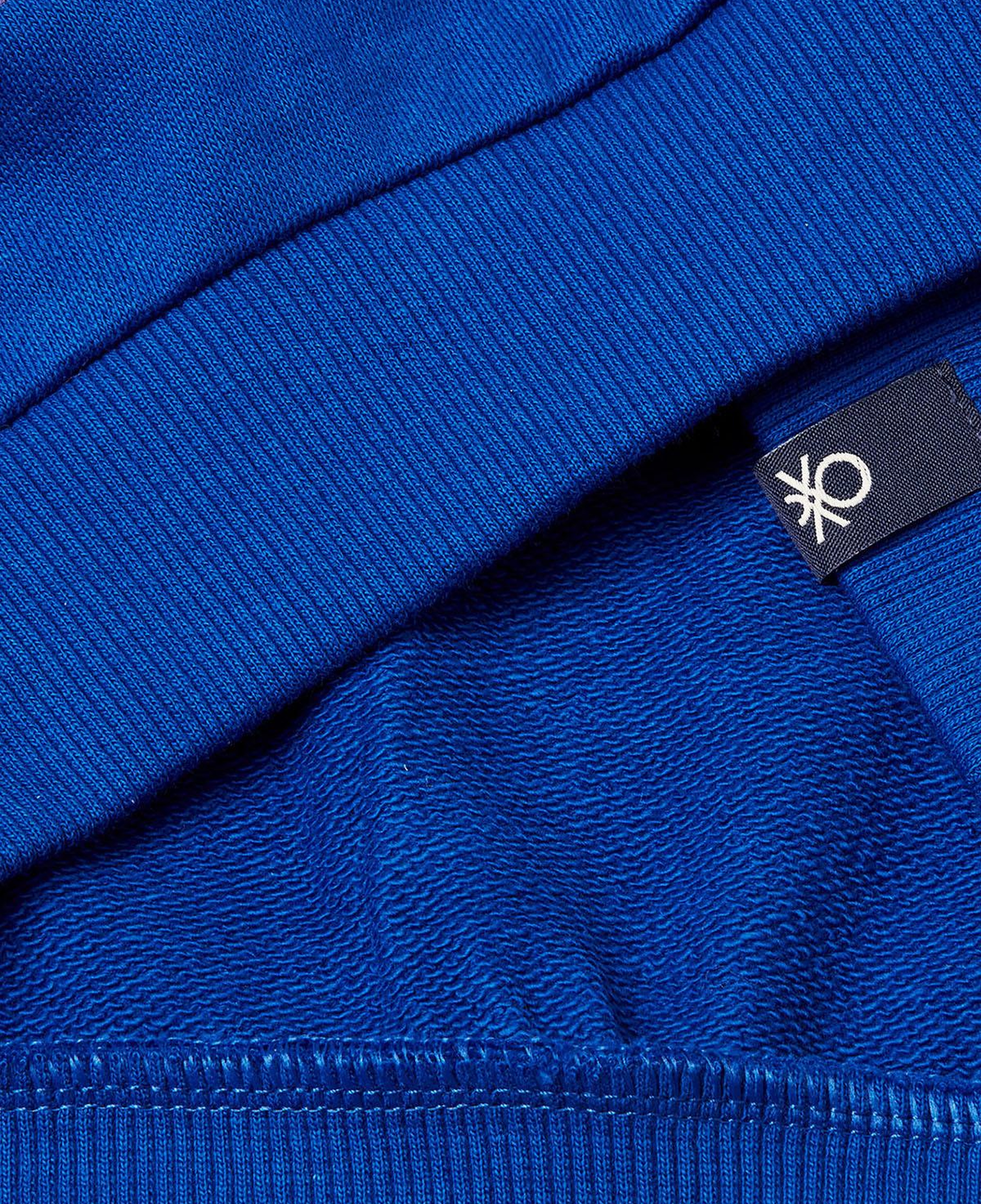 Erkek Çocuk Saks Mavisi Batwheels Baskılı Logo Etiketli Nervürlü Kapüşonlu  Sweatshirt