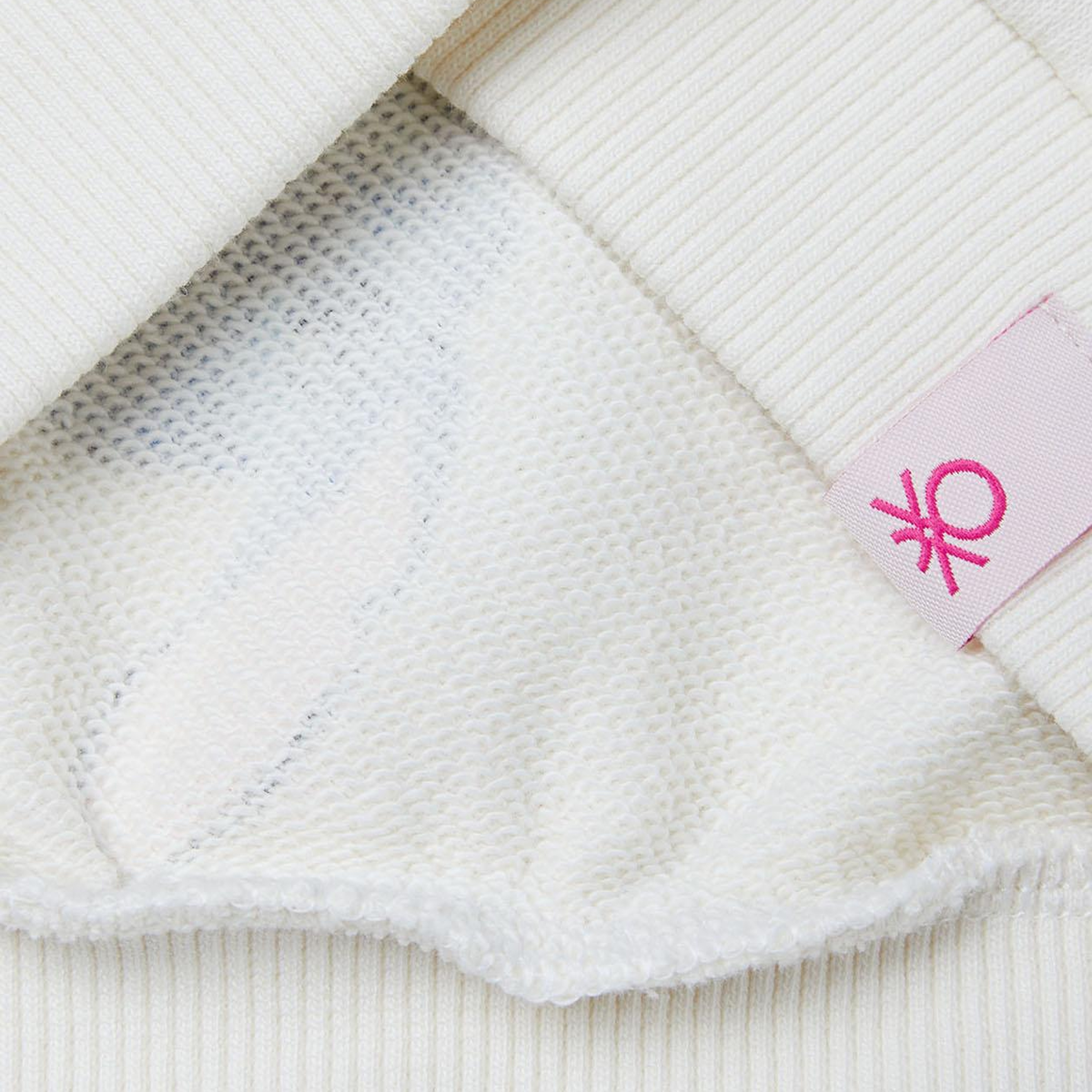 Kız Çocuk Ekru Mix Tamamı Baskılı Logo Etiketli Comfort Fit  Sweatshirt