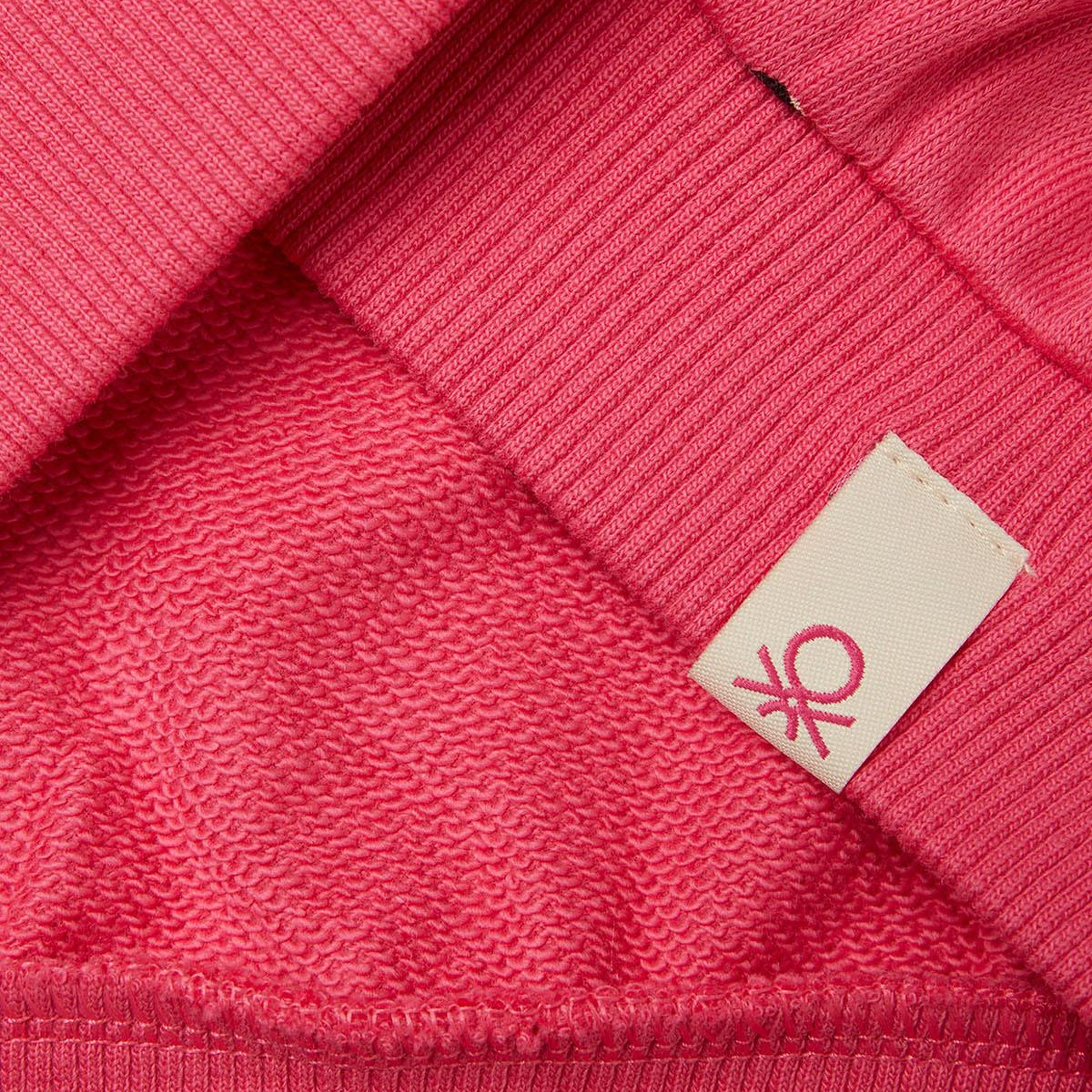 Kız Çocuk Pembe Mix Tamamı Baskılı Logo Etiketli Comfort Fit  Sweatshirt