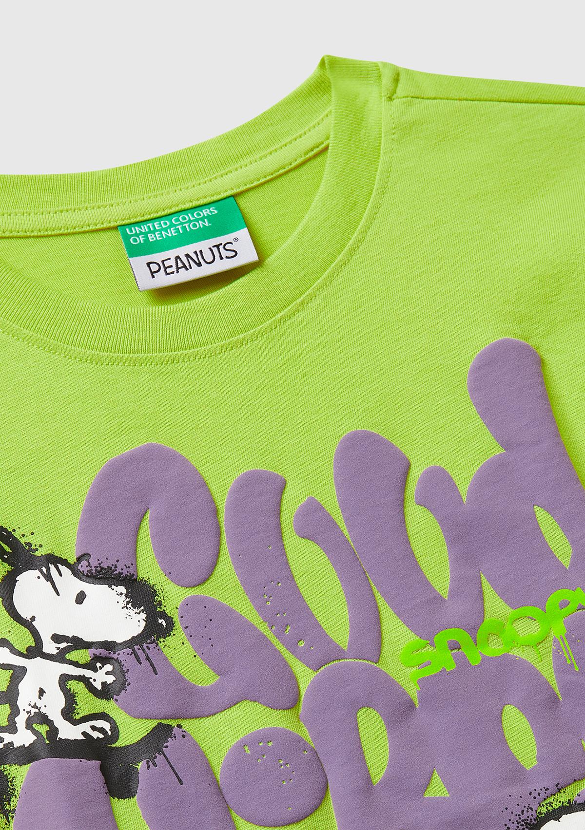Erkek Çocuk Hardal Önü Renkli Peanuts Baskılı T-shirt