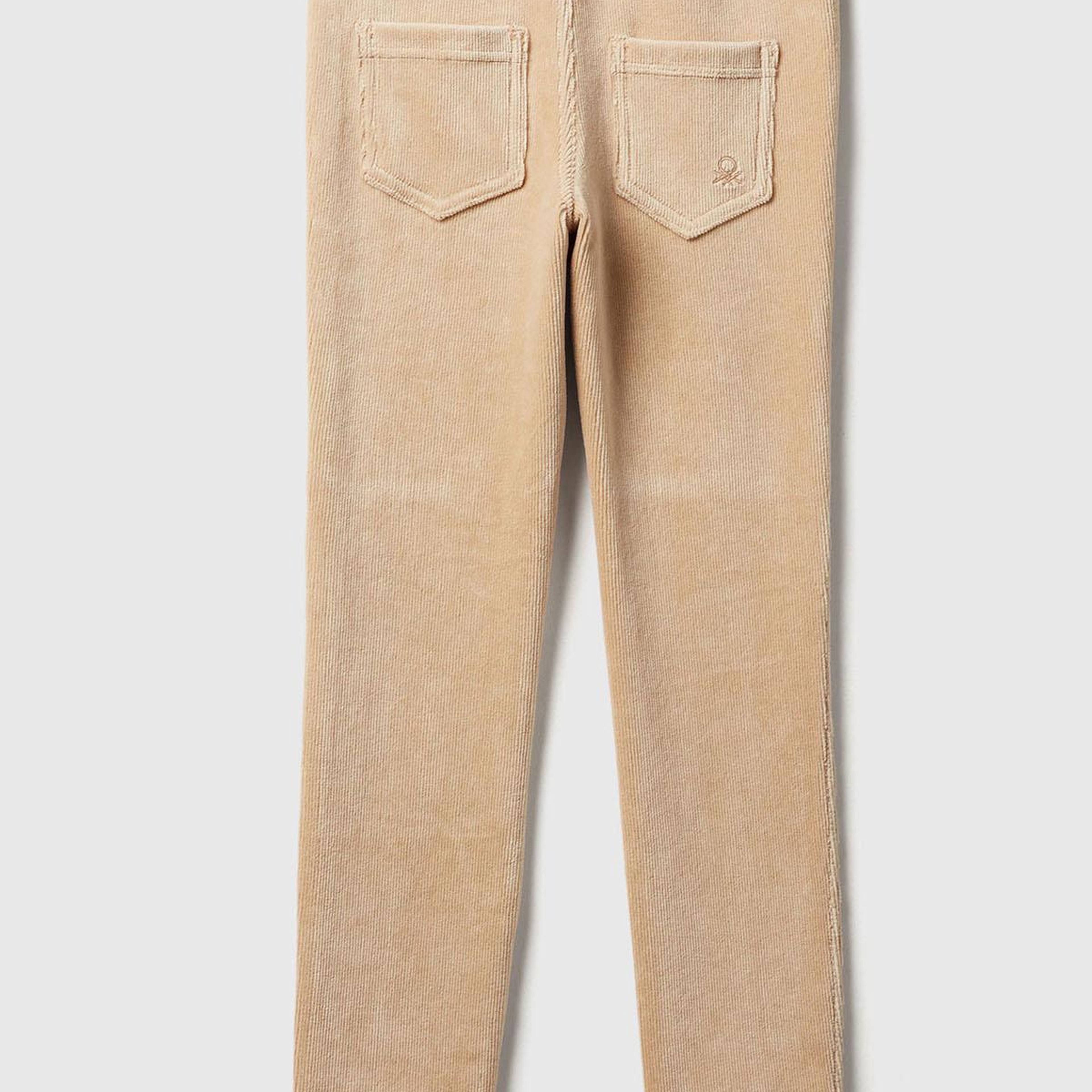 Kız Çocuk Bej Kadife Jegging