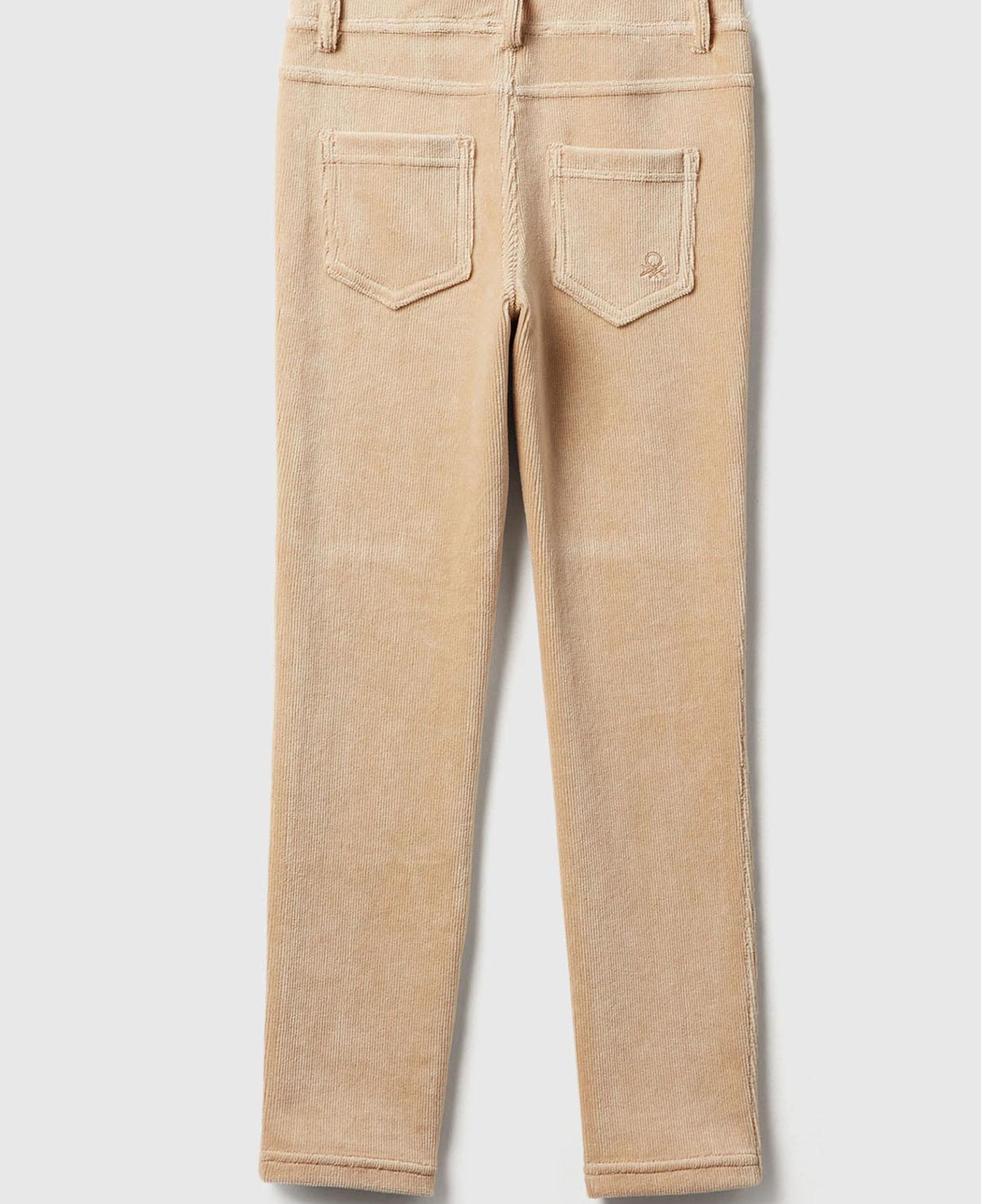 Kız Çocuk Bej Kadife Jegging