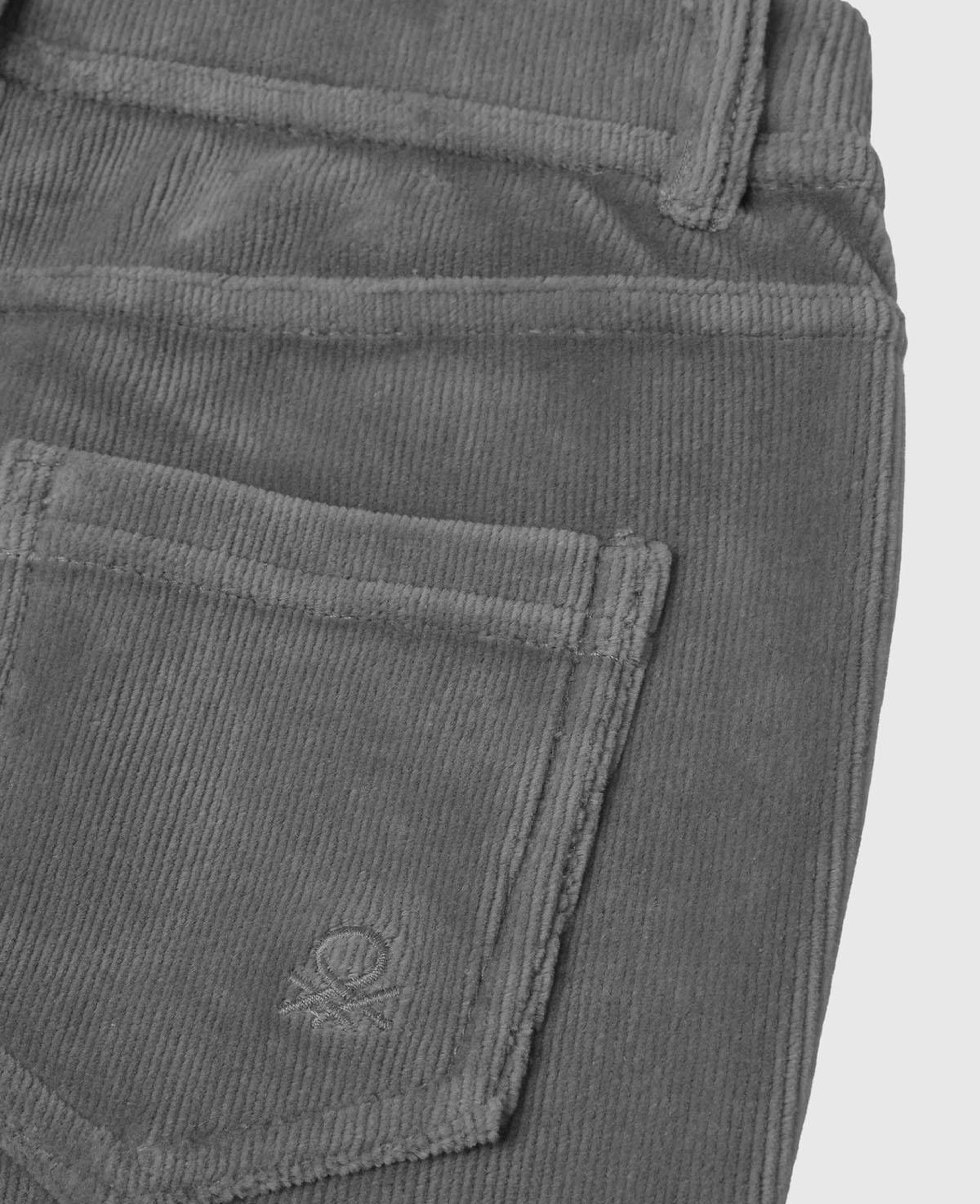 Kız Çocuk Gri Kadife Jegging