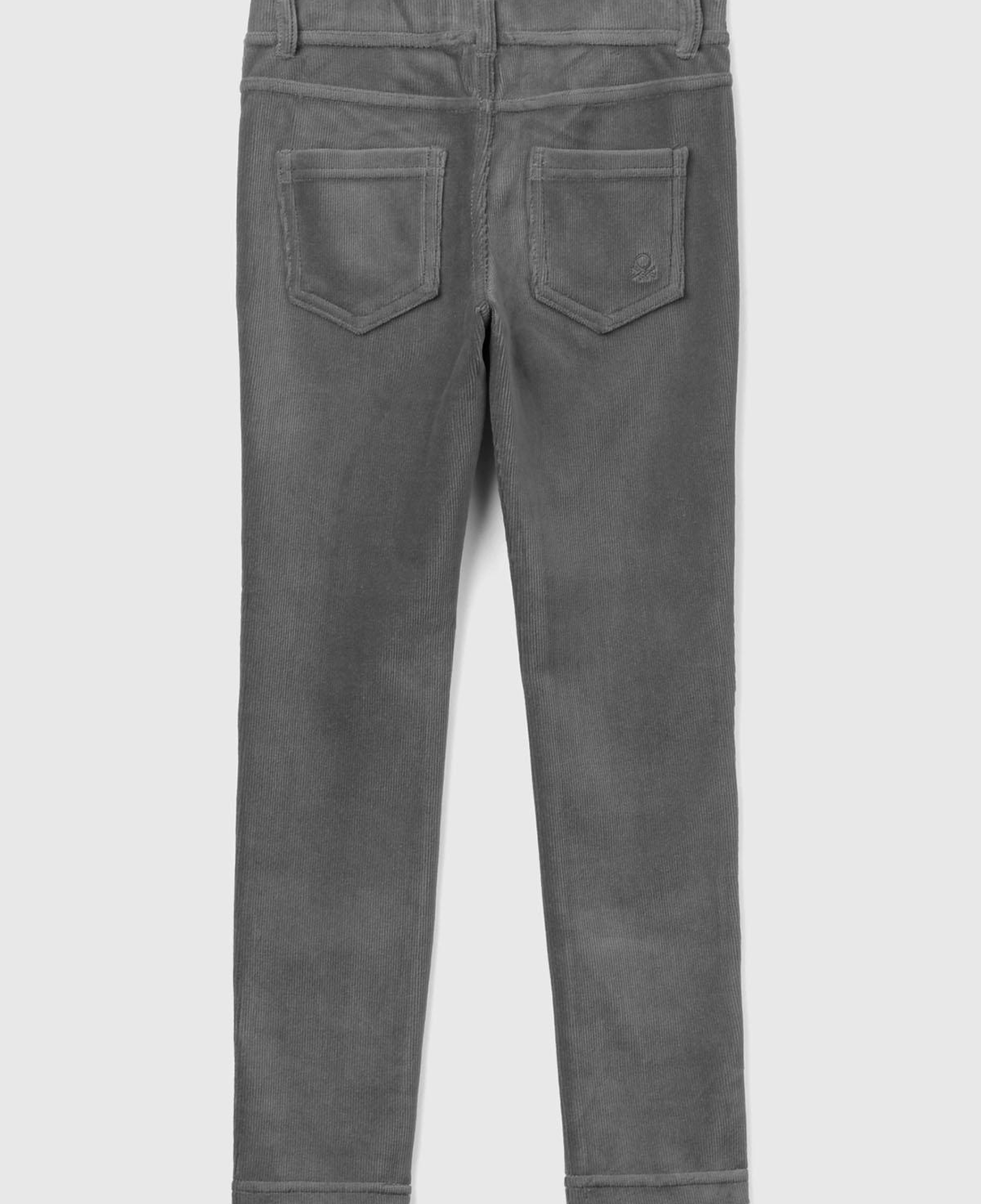 Kız Çocuk Gri Kadife Jegging