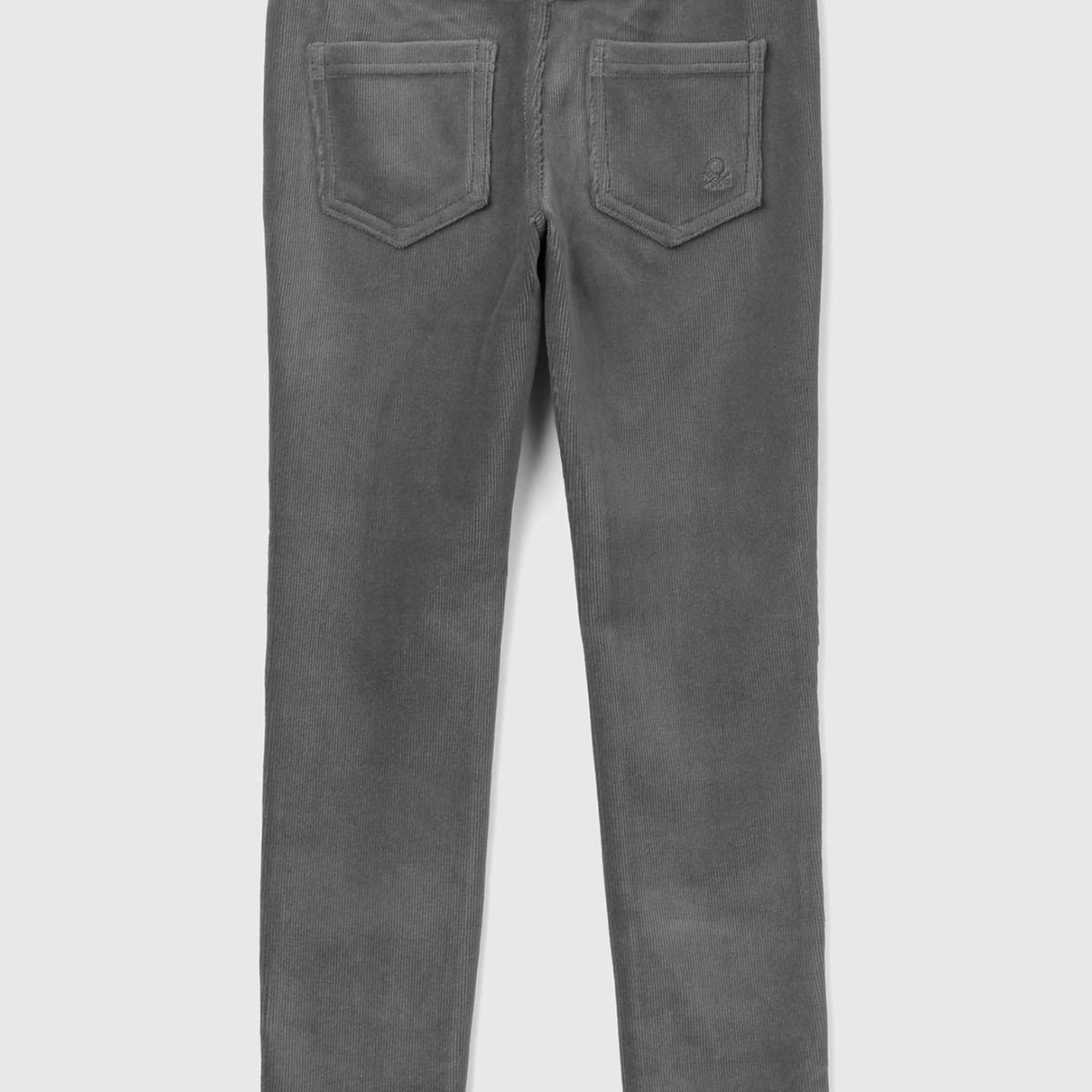 Kız Çocuk Gri Kadife Jegging