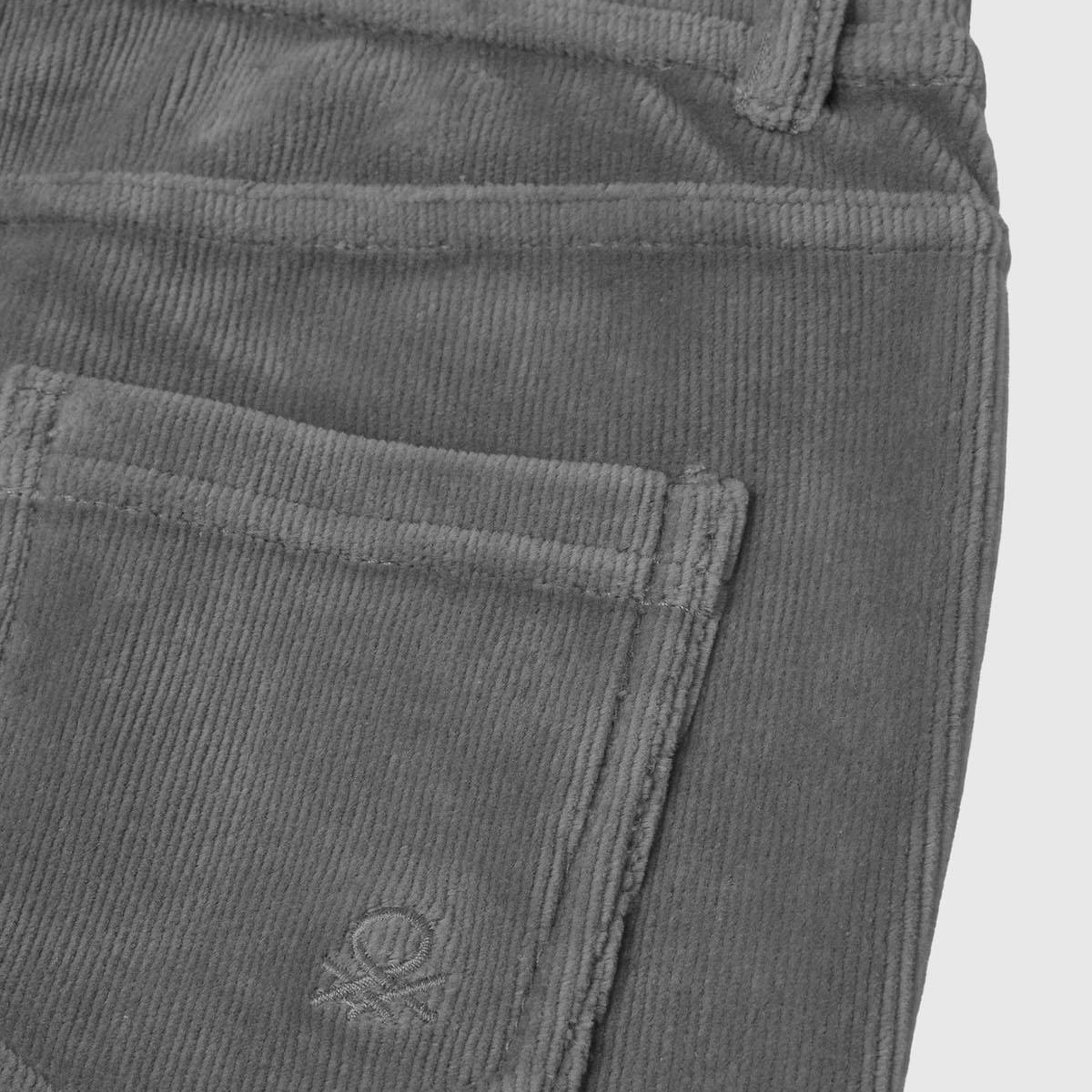 Kız Çocuk Gri Kadife Jegging