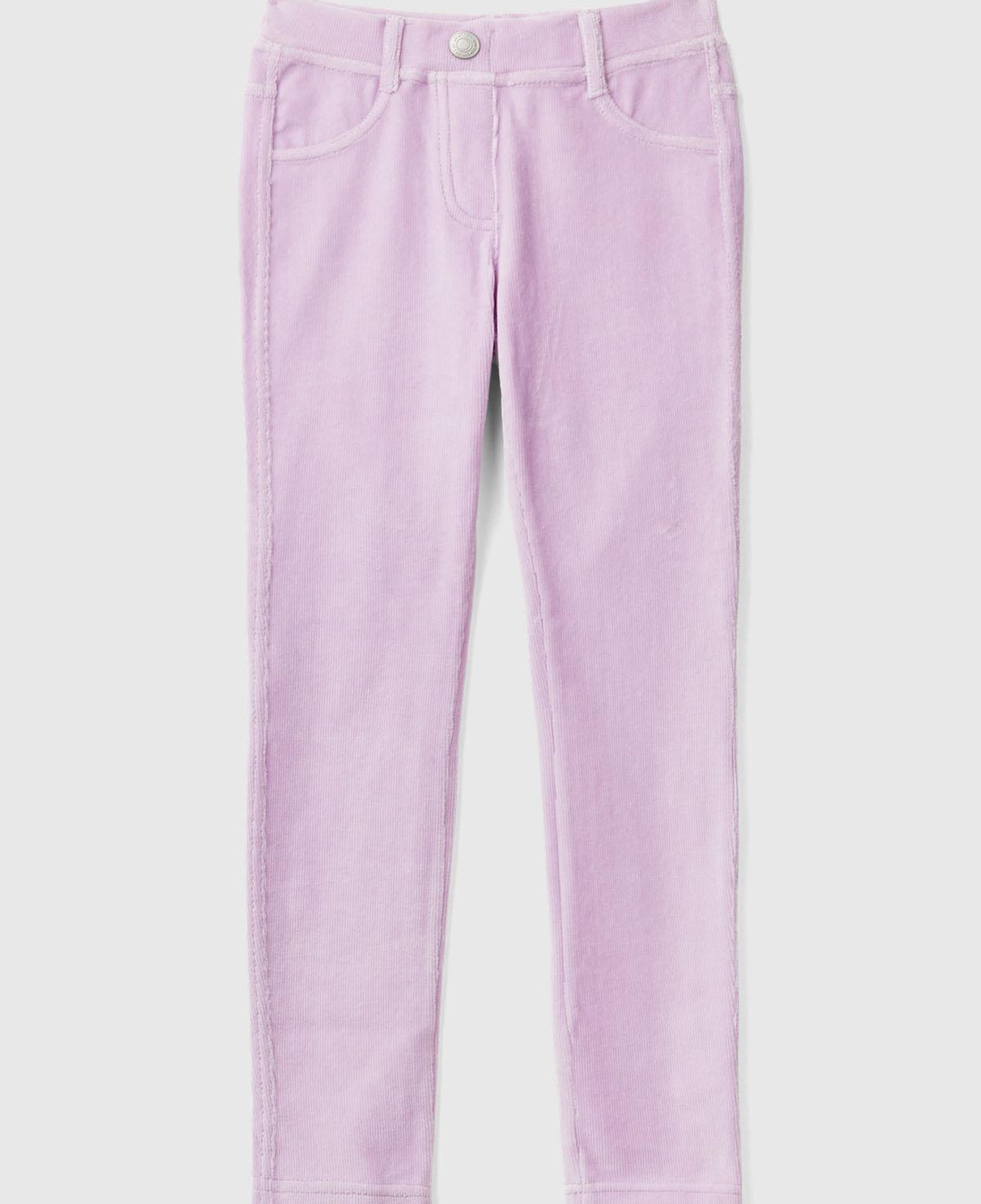 Kız Çocuk Lila Kadife Jegging
