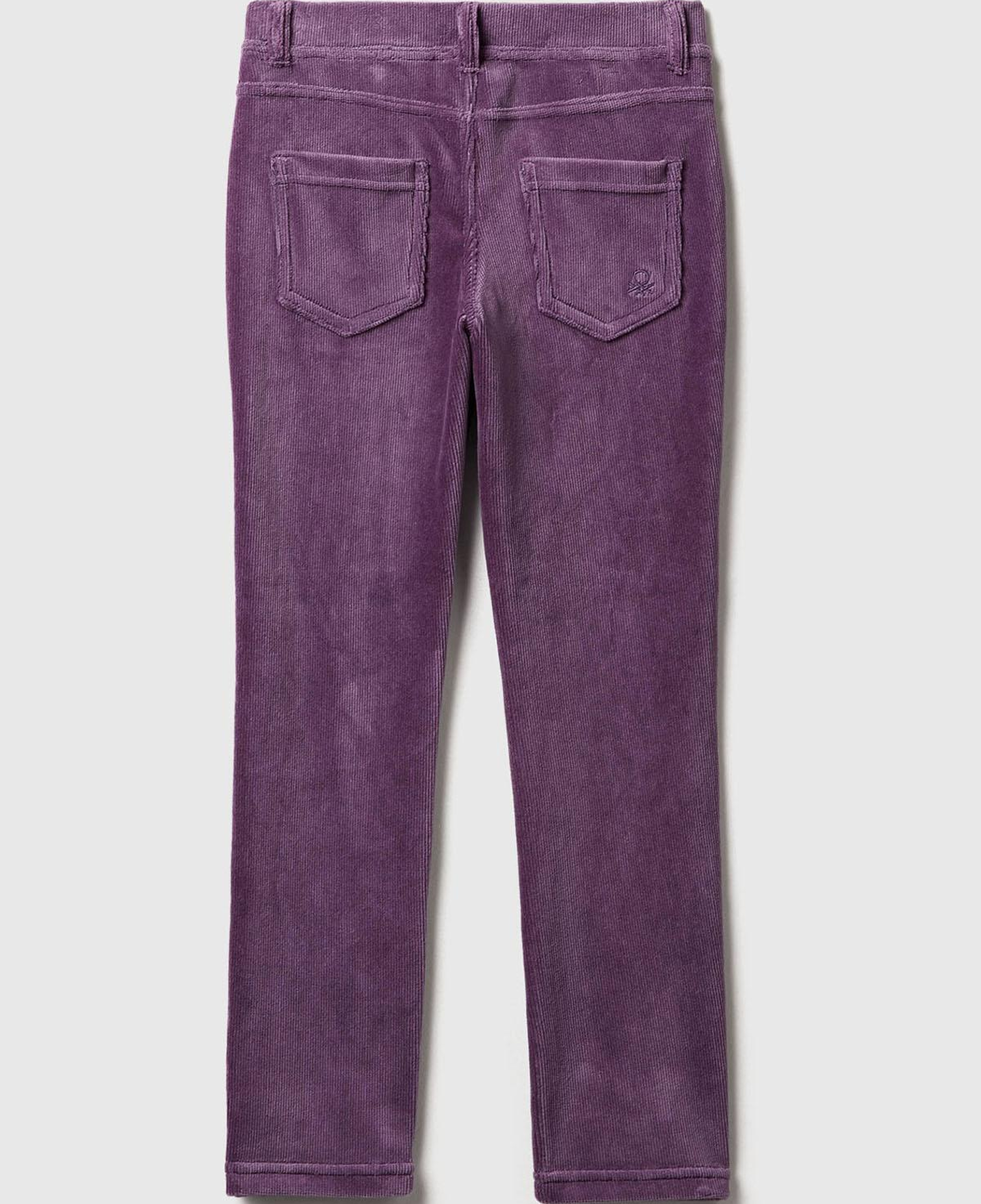 Kız Çocuk Mor Kadife Jegging