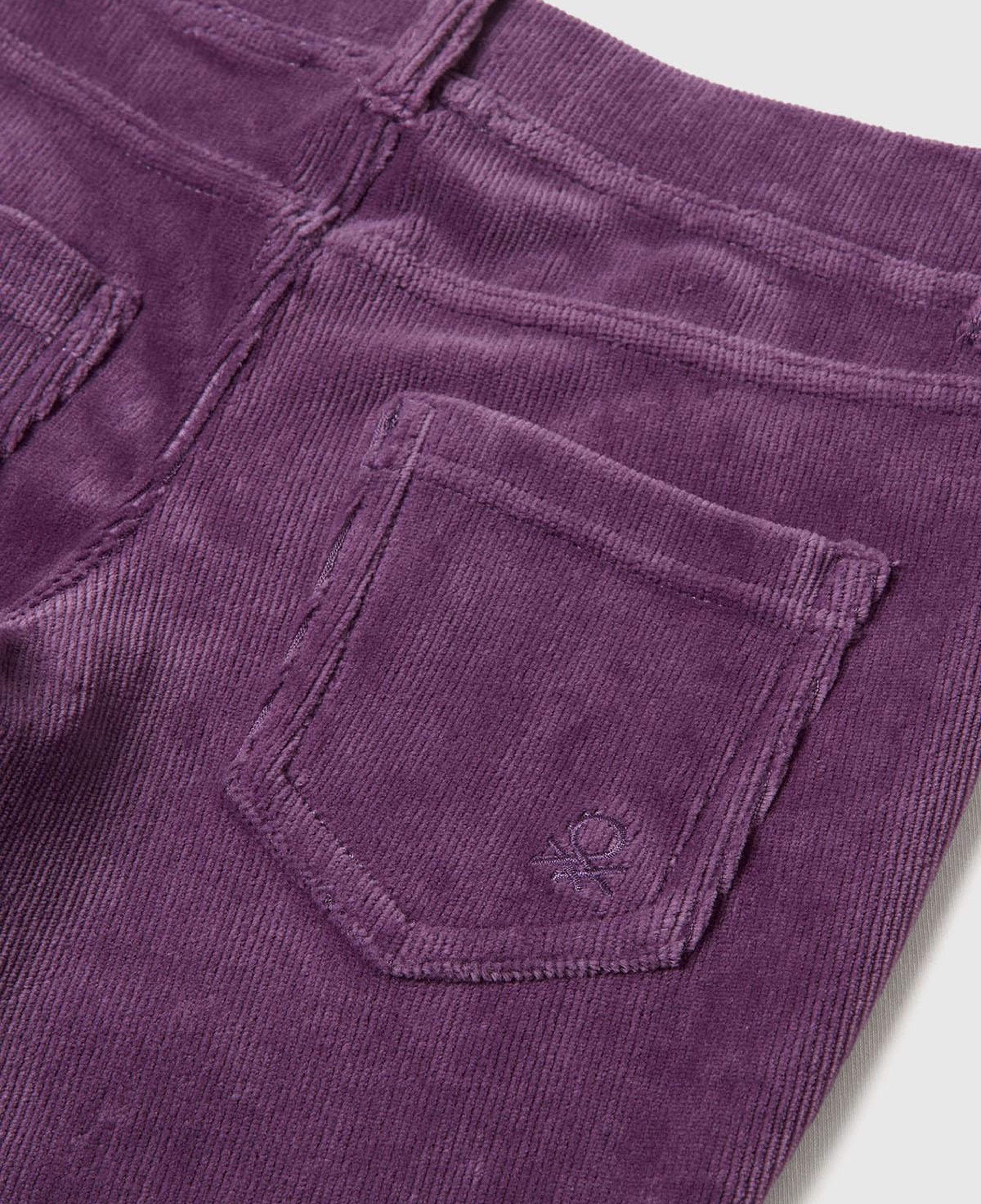 Kız Çocuk Mor Kadife Jegging