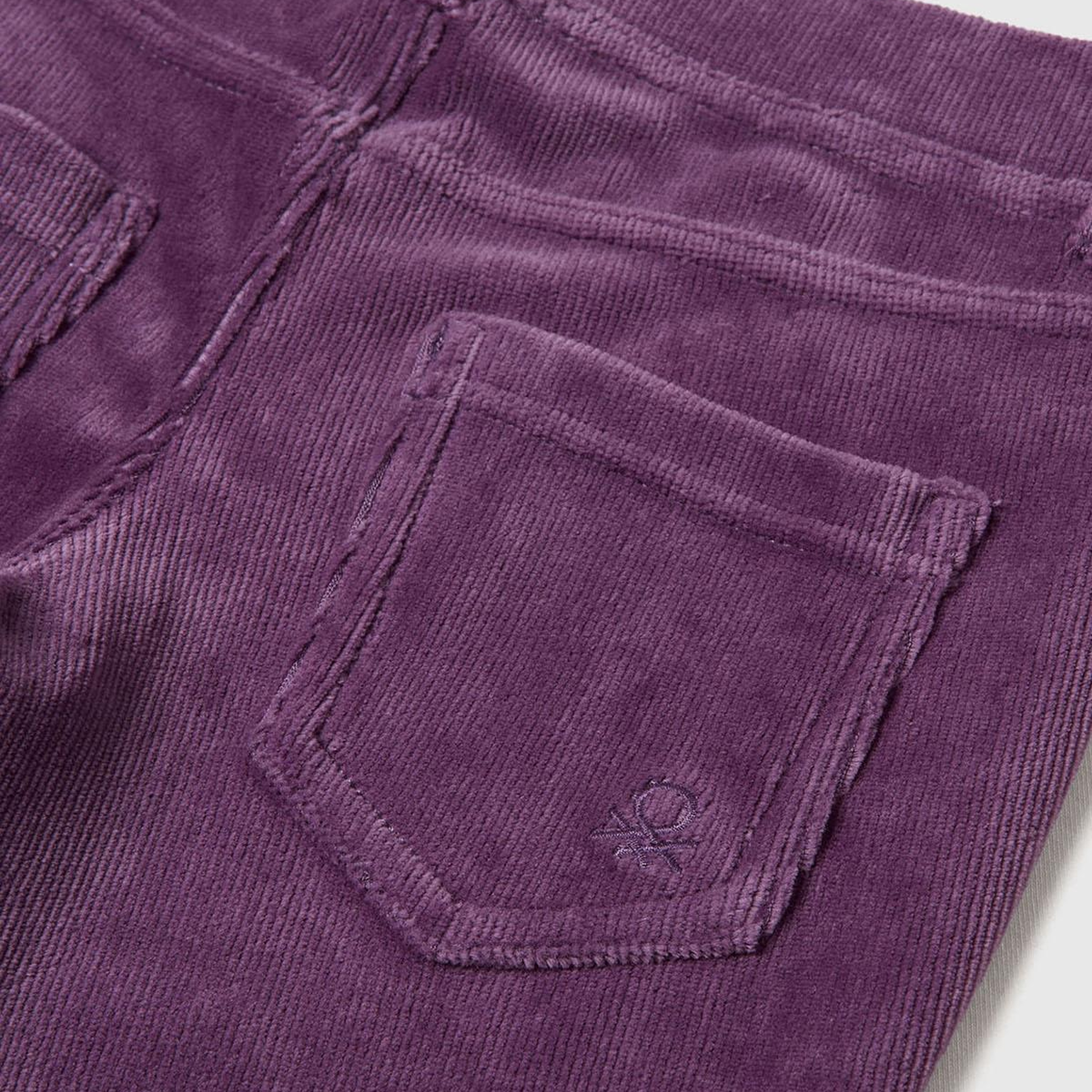Kız Çocuk Mor Kadife Jegging