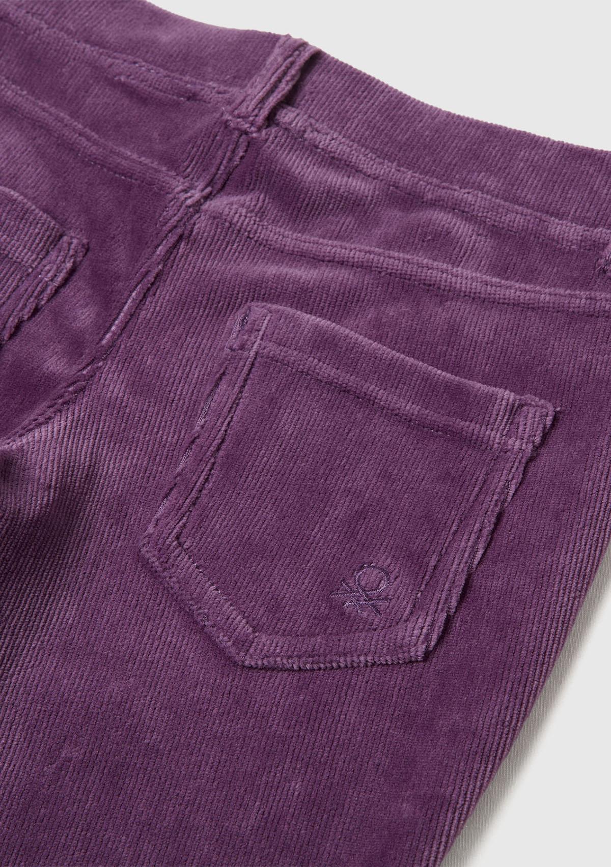 Kız Çocuk Mor Kadife Jegging