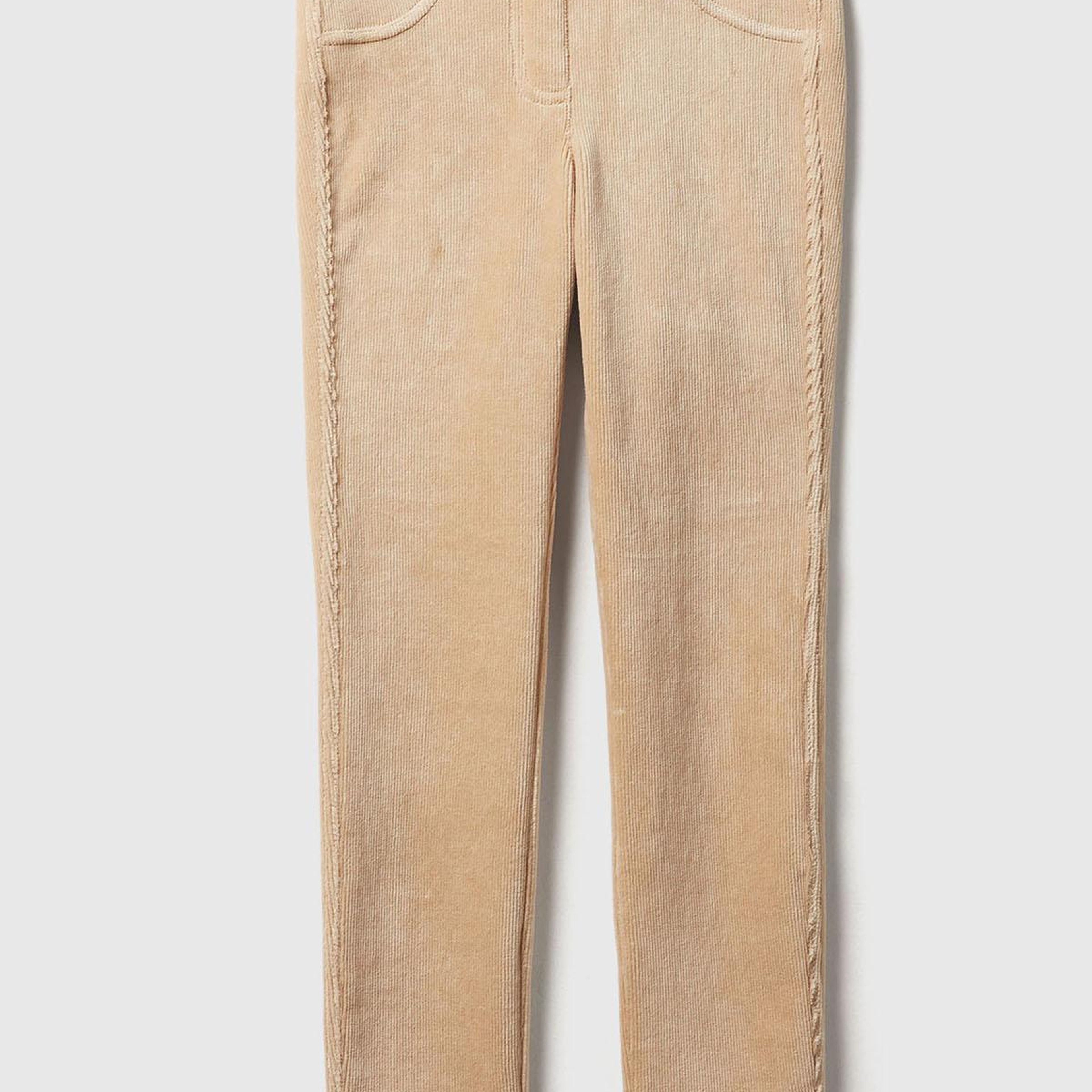 Kız Çocuk Bej Kadife Jegging