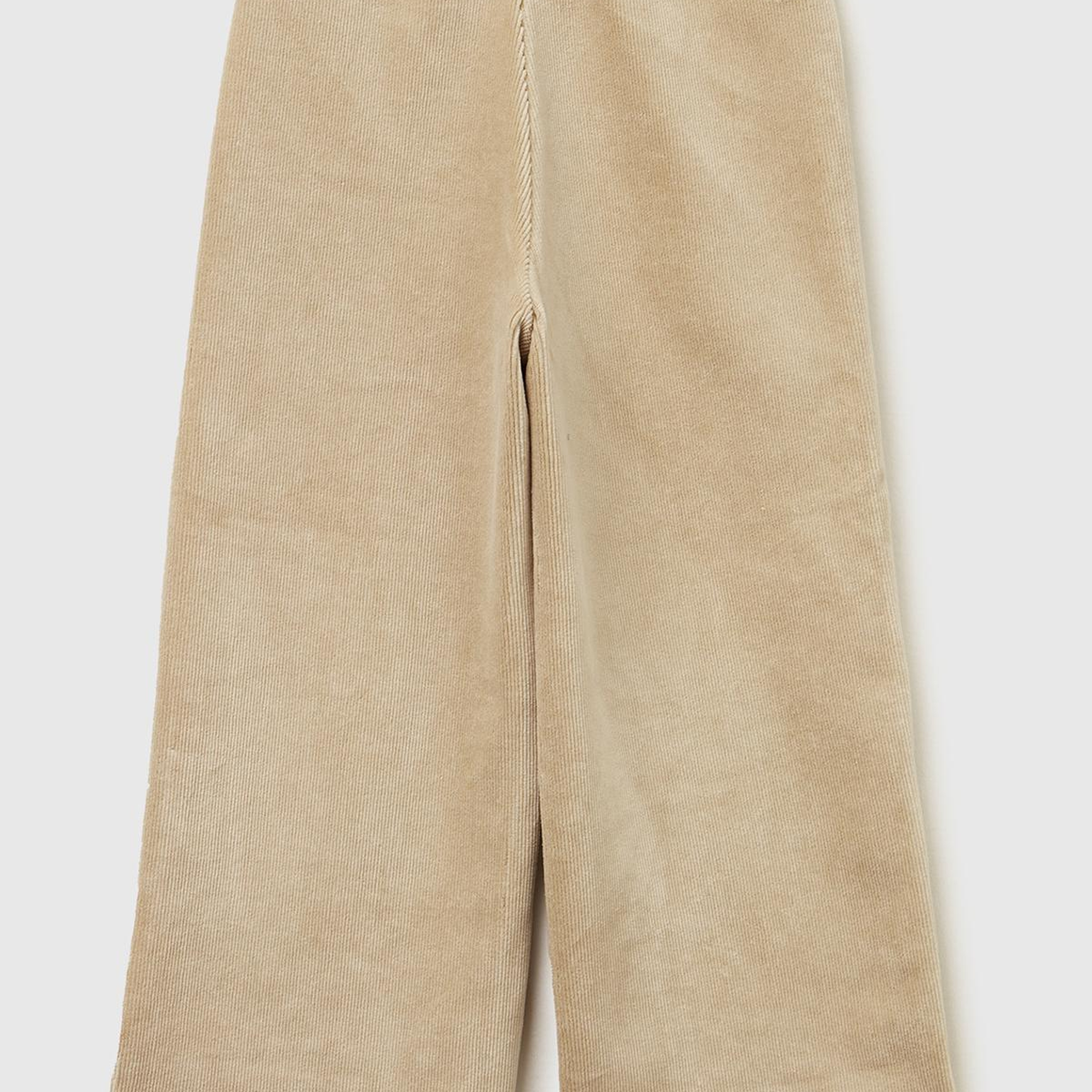 Kız Çocuk Gri Arkası Logo İşlemeli Geniş Paça Pantolon