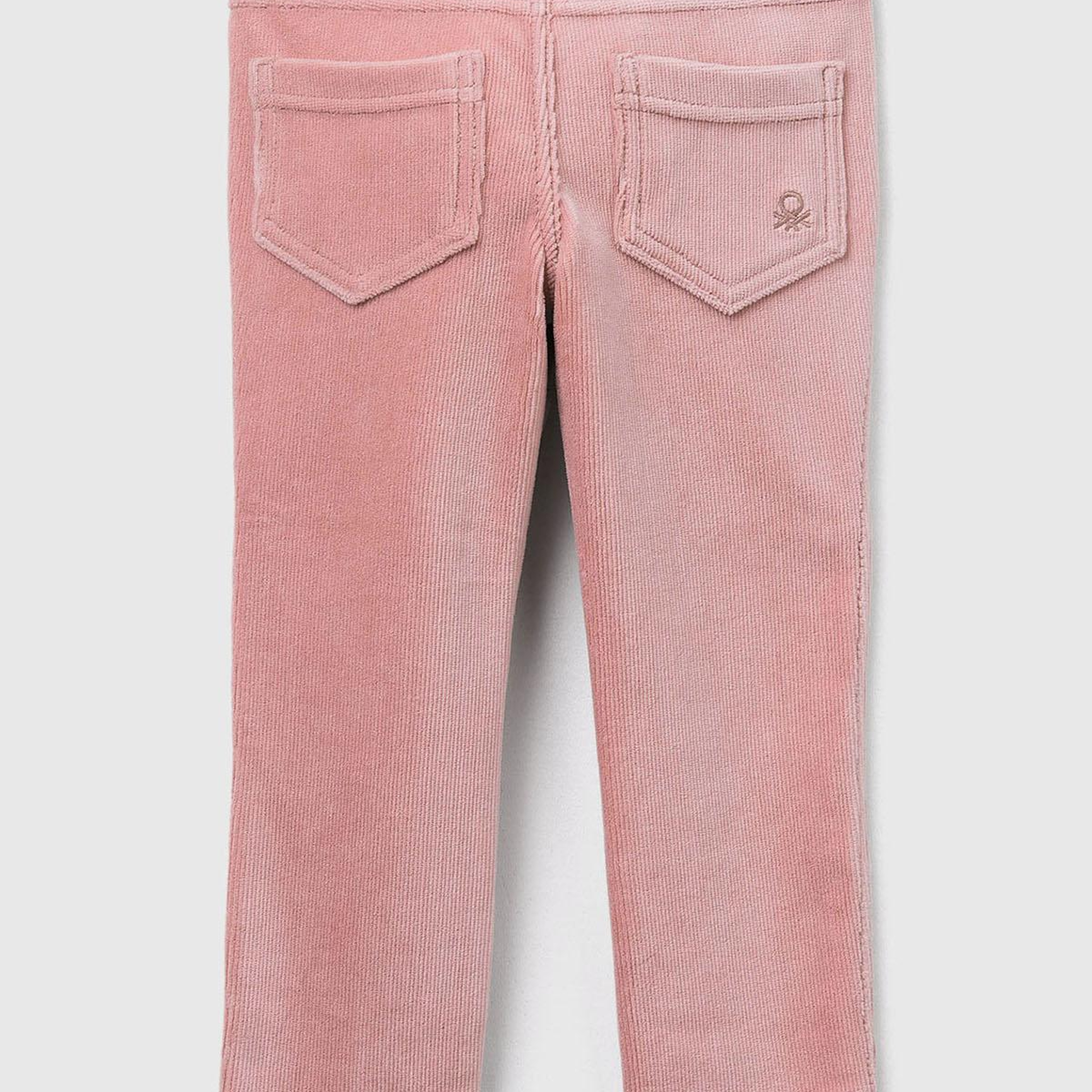 Kız Çocuk Toz Pembe Fitilli Kadife Tayt