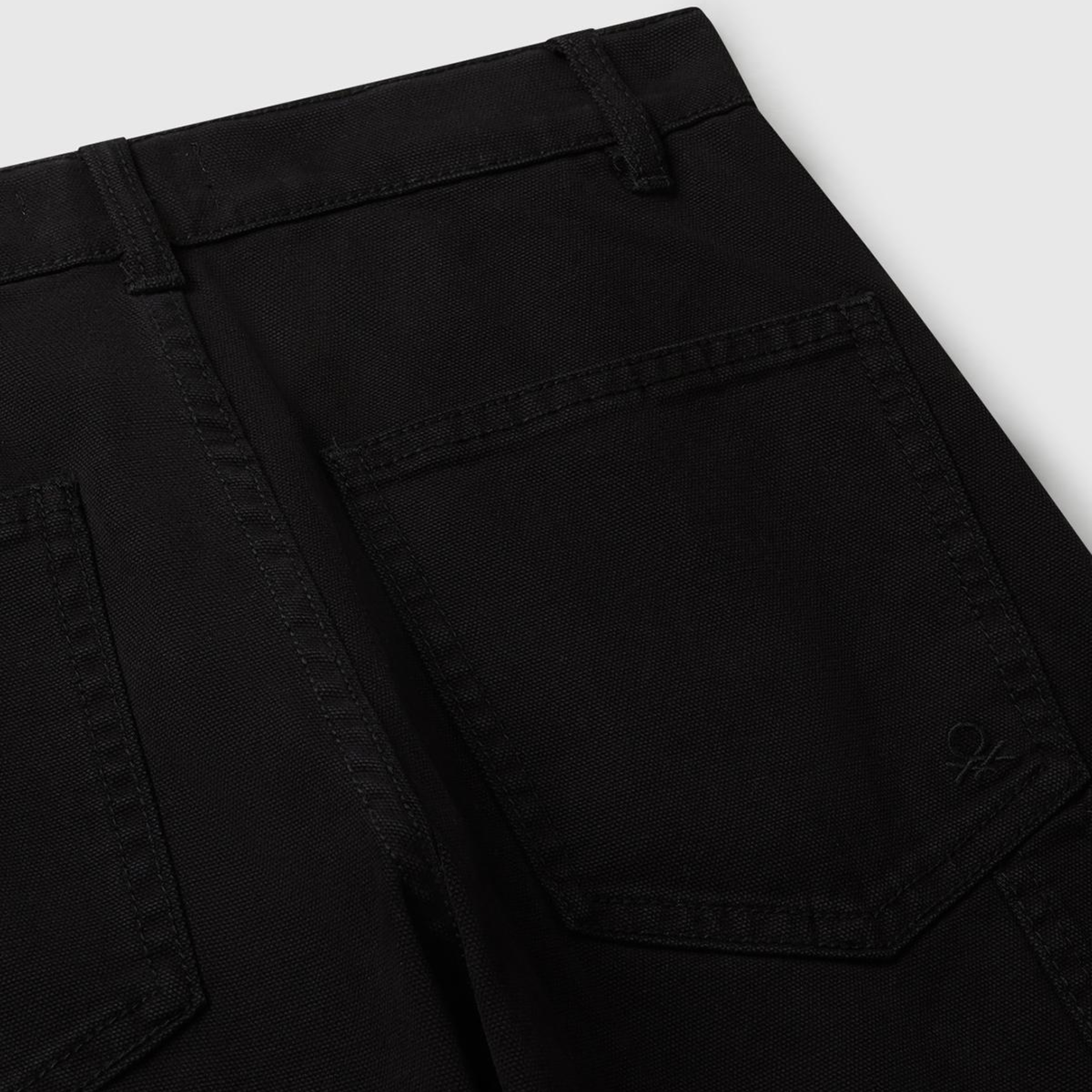 Erkek Çocuk Siyah Logo ve Cep Detaylı Düğmeli Streç Denim Bermuda Şort
