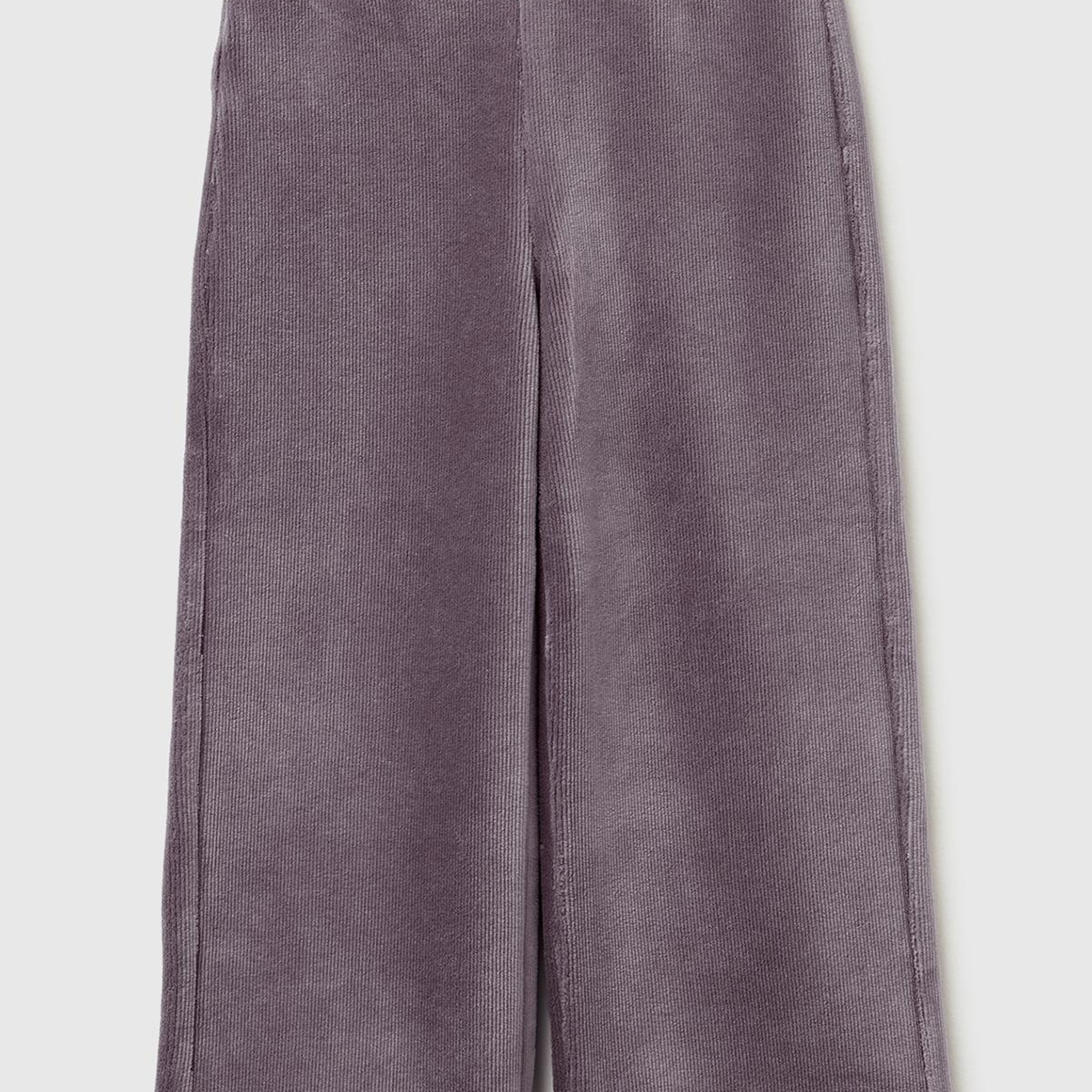 Kız Çocuk Koyu Kahverengi Arkası Logo İşlemeli Geniş Paça Pantolon