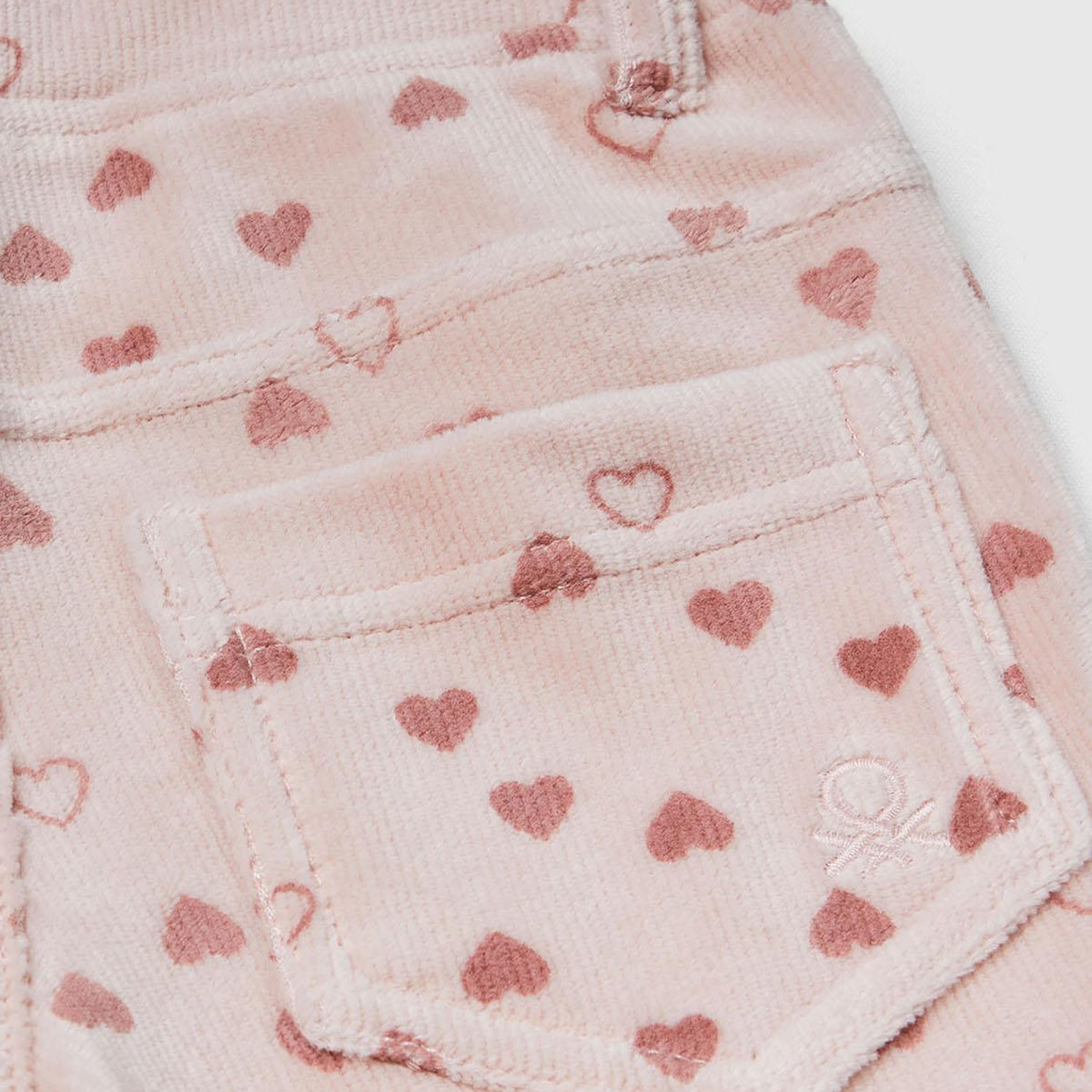 Kız Çocuk Pembe Mix Baskılı Logo İşlemeli Beli Lastikli Slim Fit Streç Pantolon