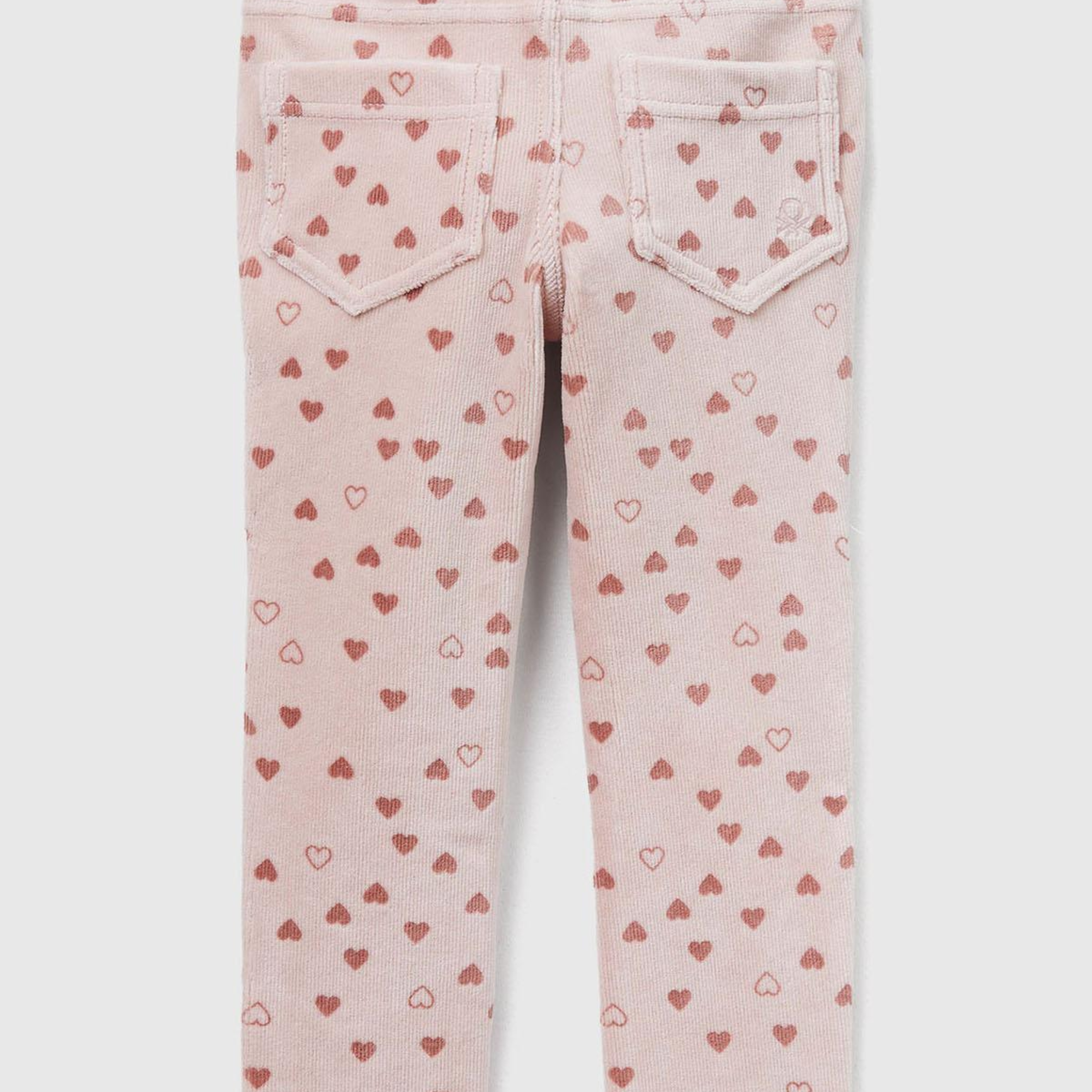 Kız Çocuk Pembe Mix Baskılı Logo İşlemeli Beli Lastikli Slim Fit Streç Pantolon