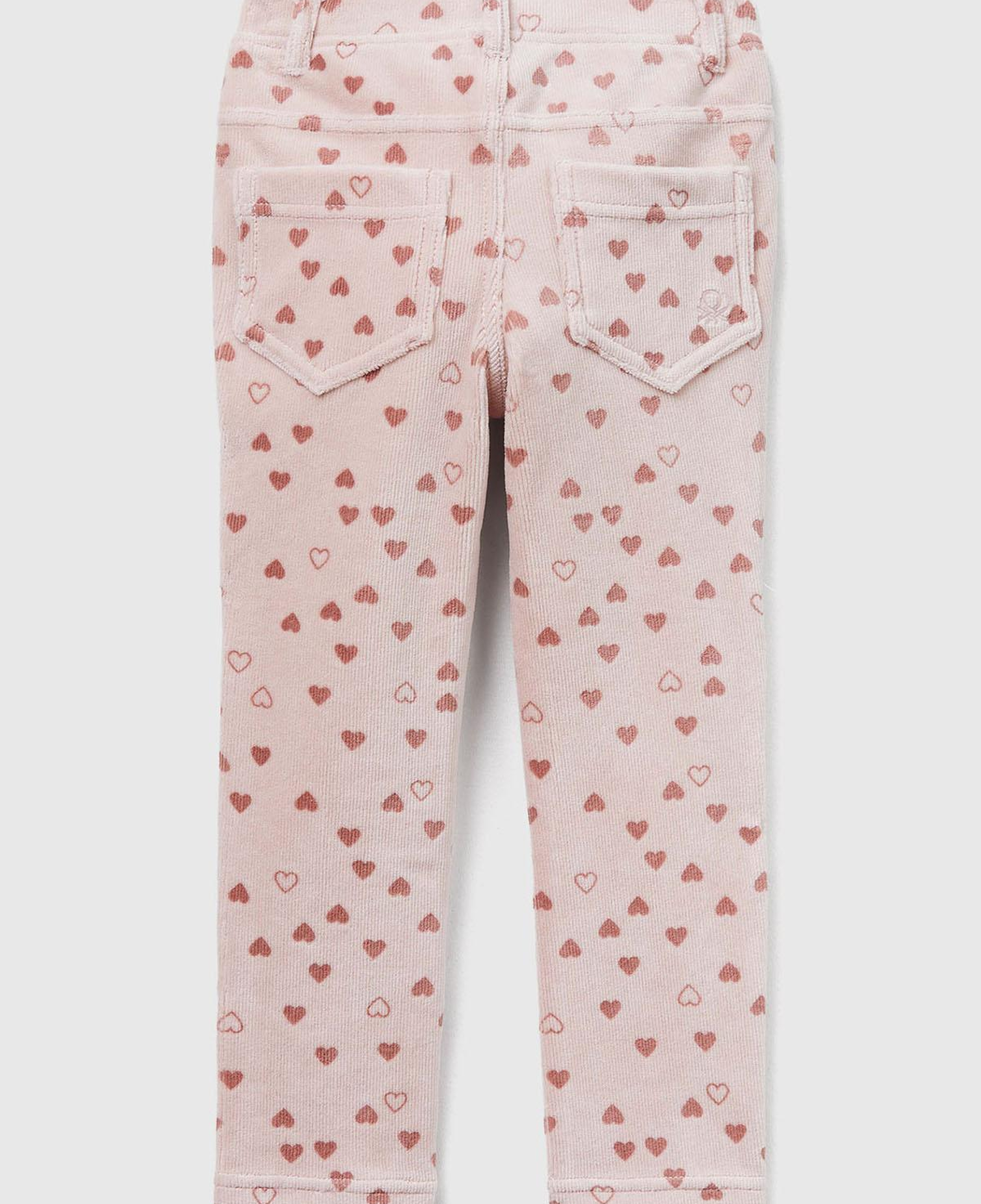 Kız Çocuk Pembe Mix Baskılı Logo İşlemeli Beli Lastikli Slim Fit Streç Pantolon