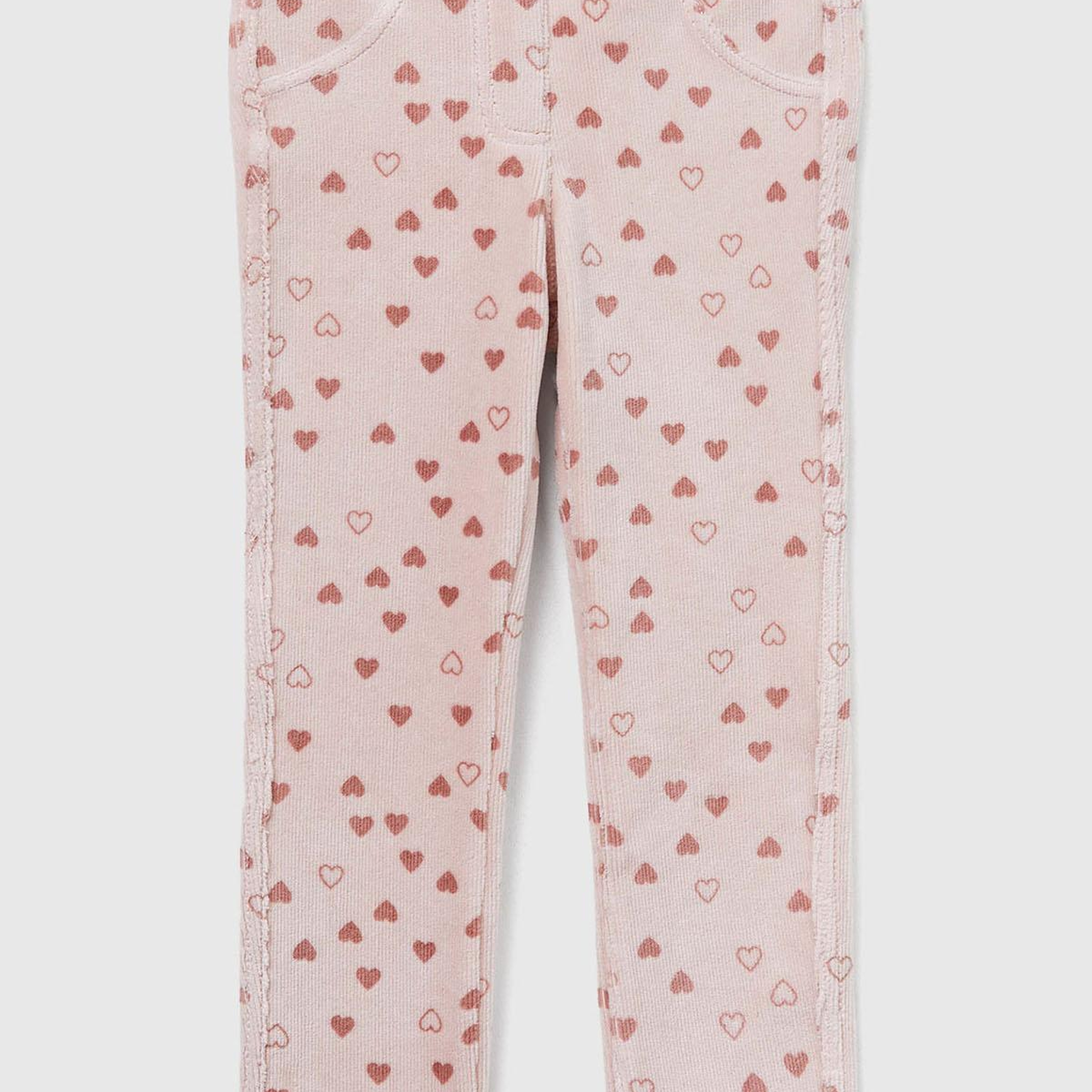 Kız Çocuk Pembe Mix Baskılı Logo İşlemeli Beli Lastikli Slim Fit Streç Pantolon