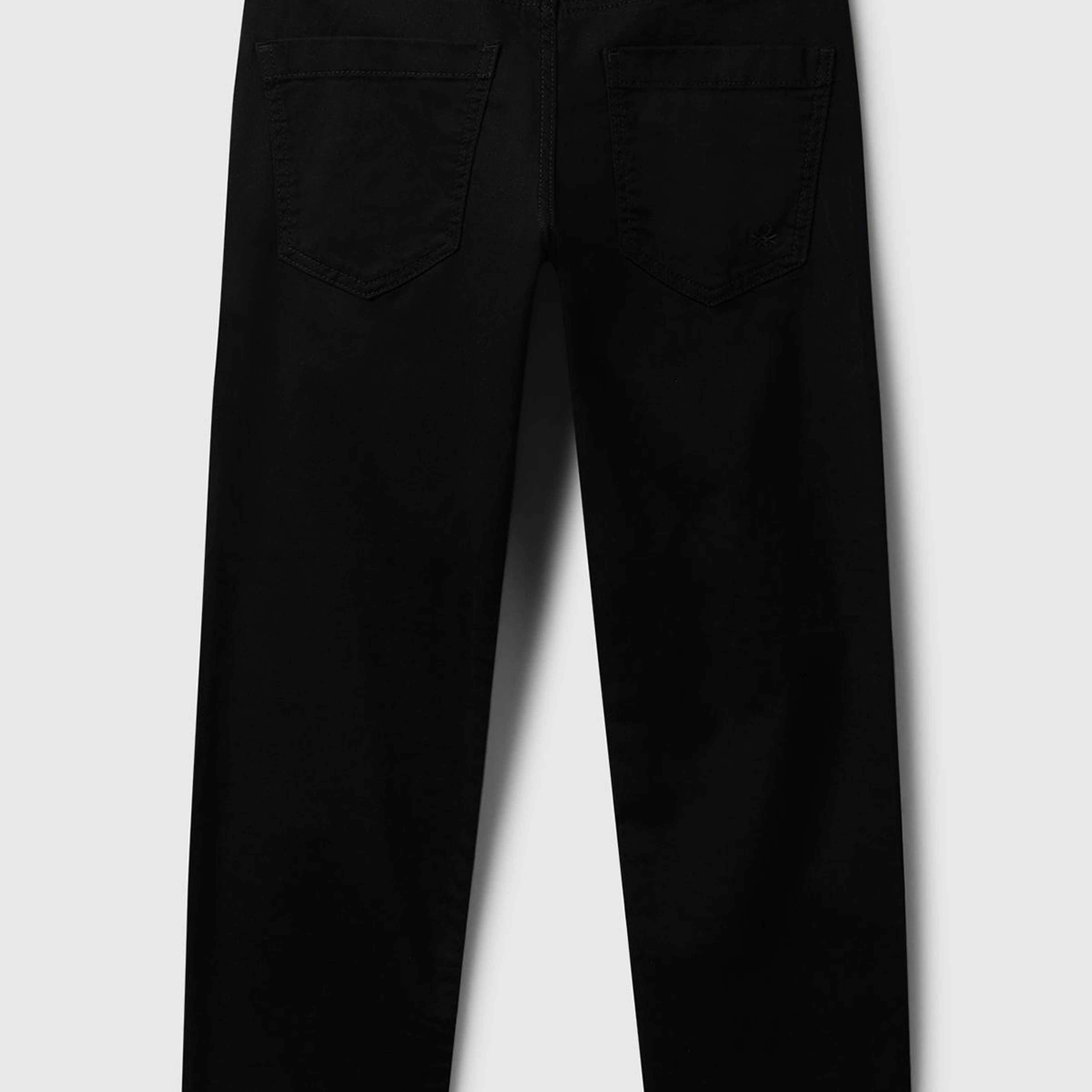 Erkek Çocuk Siyah Düğmeli Fermuarlı Slim Fit Pantolon
