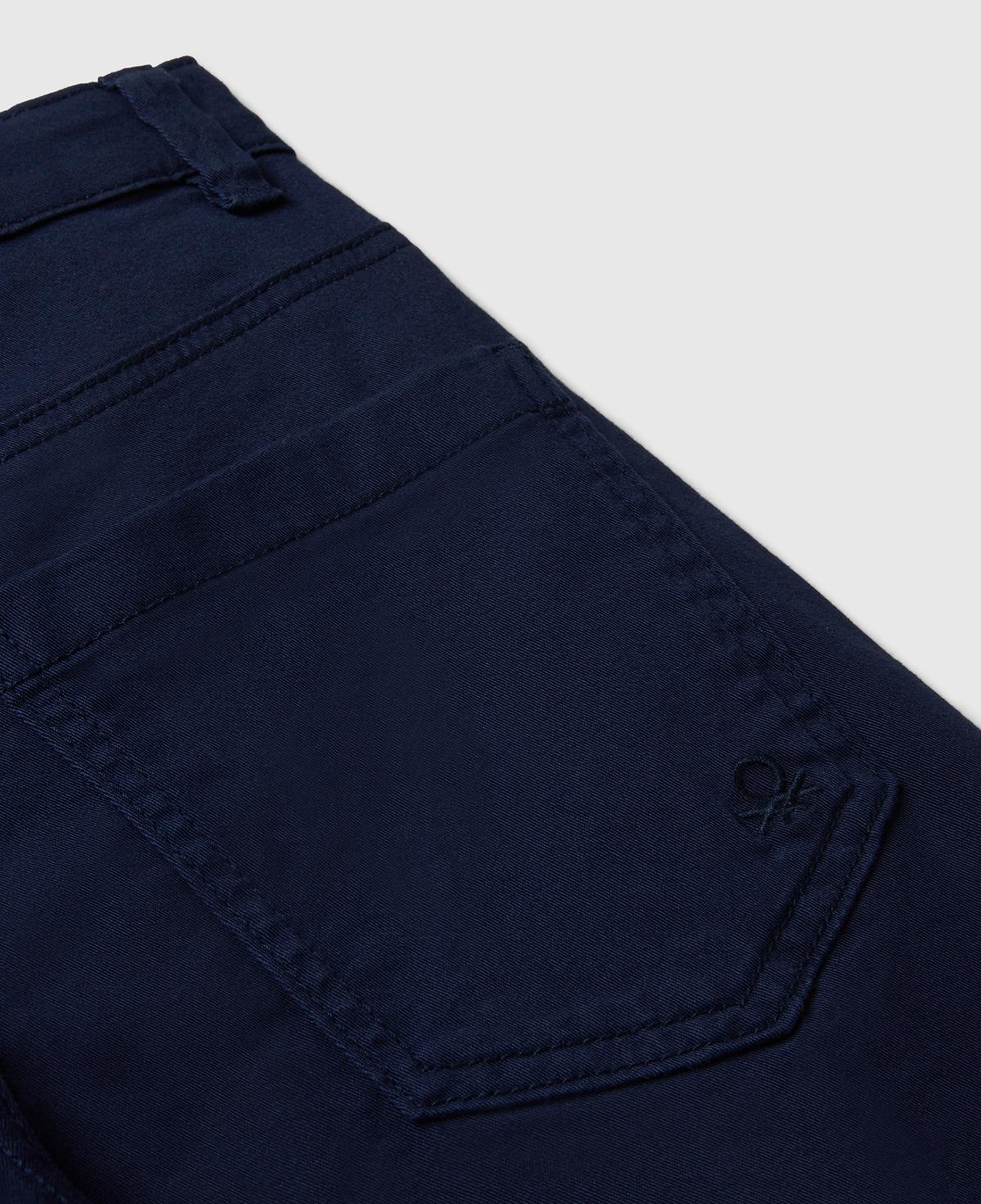 Erkek Çocuk Lacivert Düğmeli Fermuarlı Slim Fit Pantolon