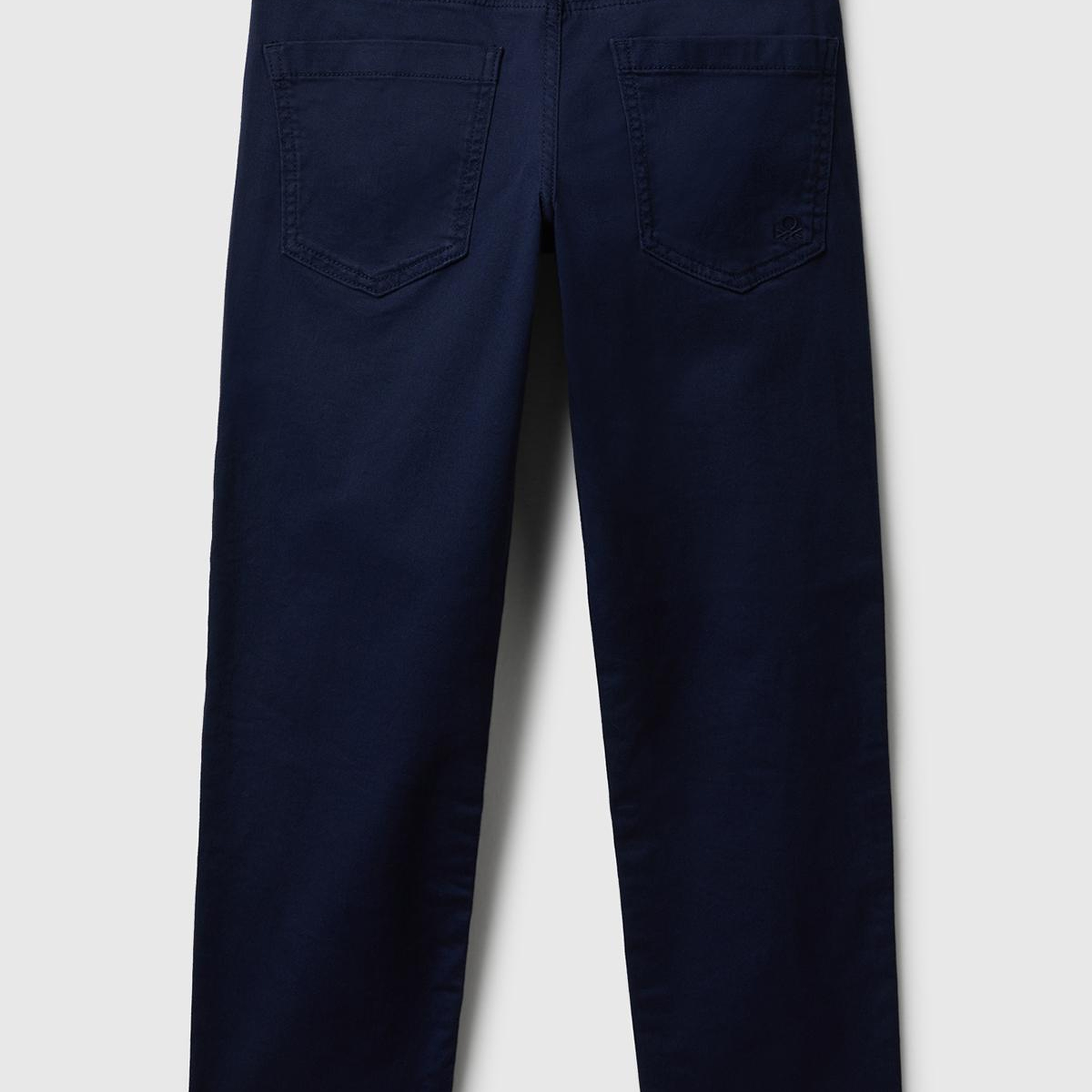Erkek Çocuk Lacivert Düğmeli Fermuarlı Slim Fit Pantolon