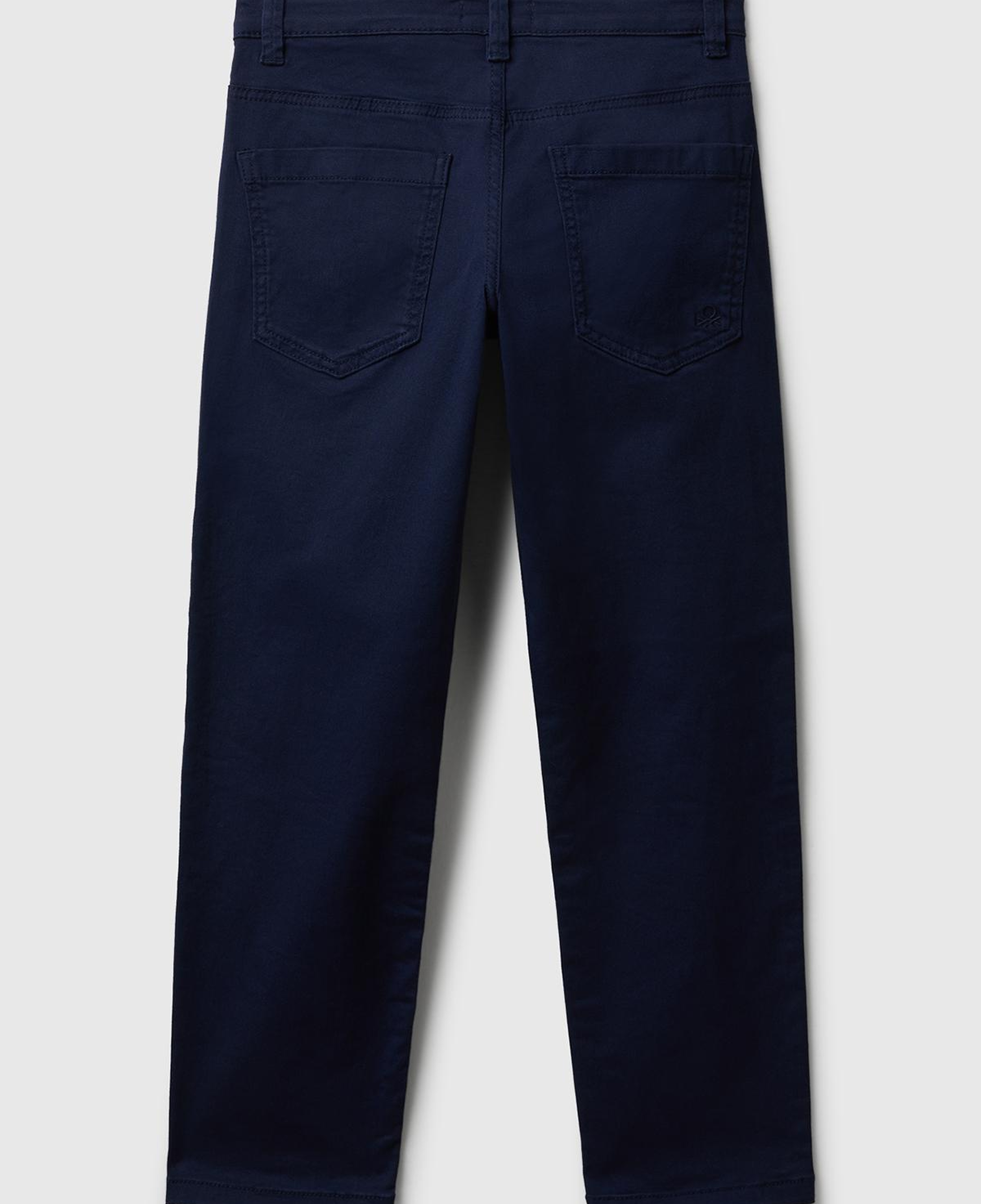 Erkek Çocuk Lacivert Düğmeli Fermuarlı Slim Fit Pantolon